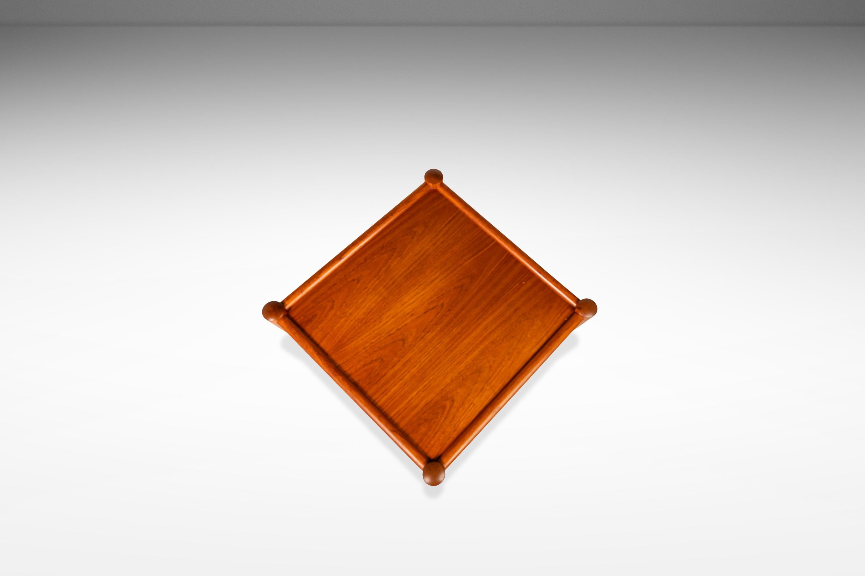 Fin du 20e siècle Table basse / d'appoint / d'angle en teck par Domino Møbler, Danemark, c.C. 1970 en vente