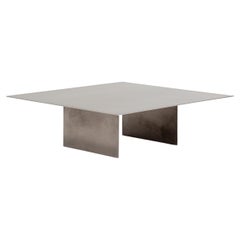Couchtisch 06 aus gebürstetem Metall