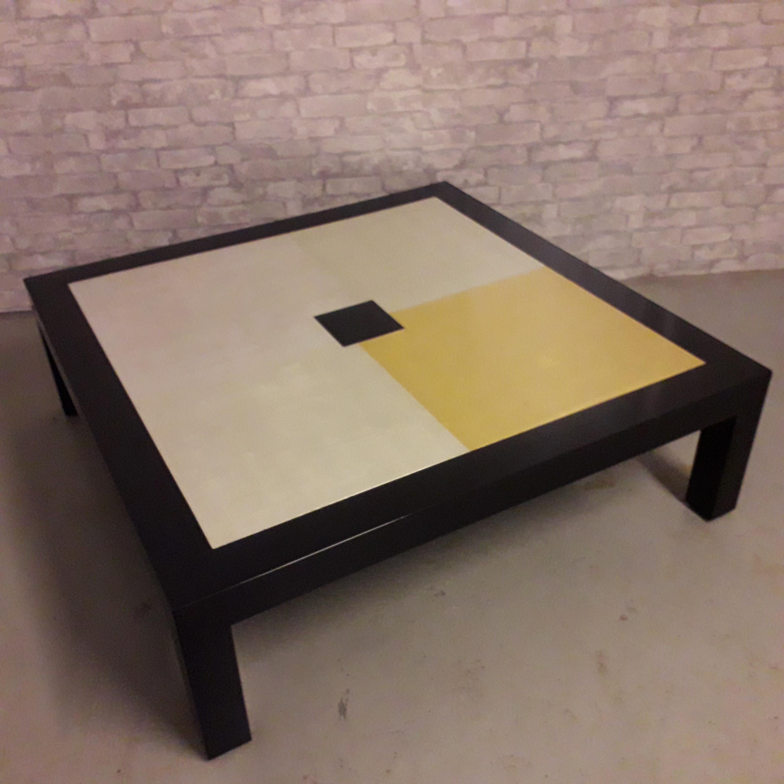Coffee Table 12 - 22 Carat Gold Leaf Top  For Sale 5