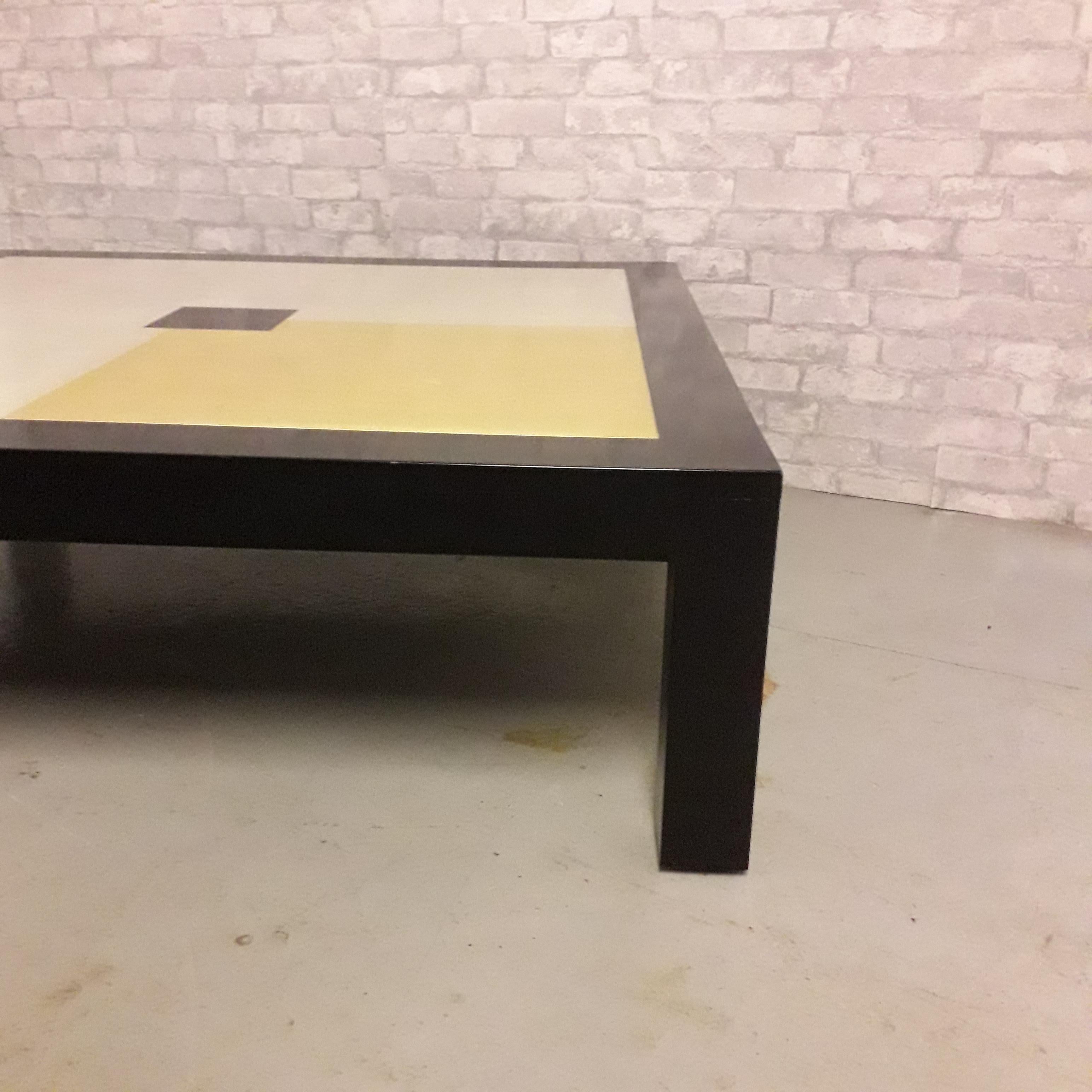 Coffee Table 12 - 22 Carat Gold Leaf Top  For Sale 1