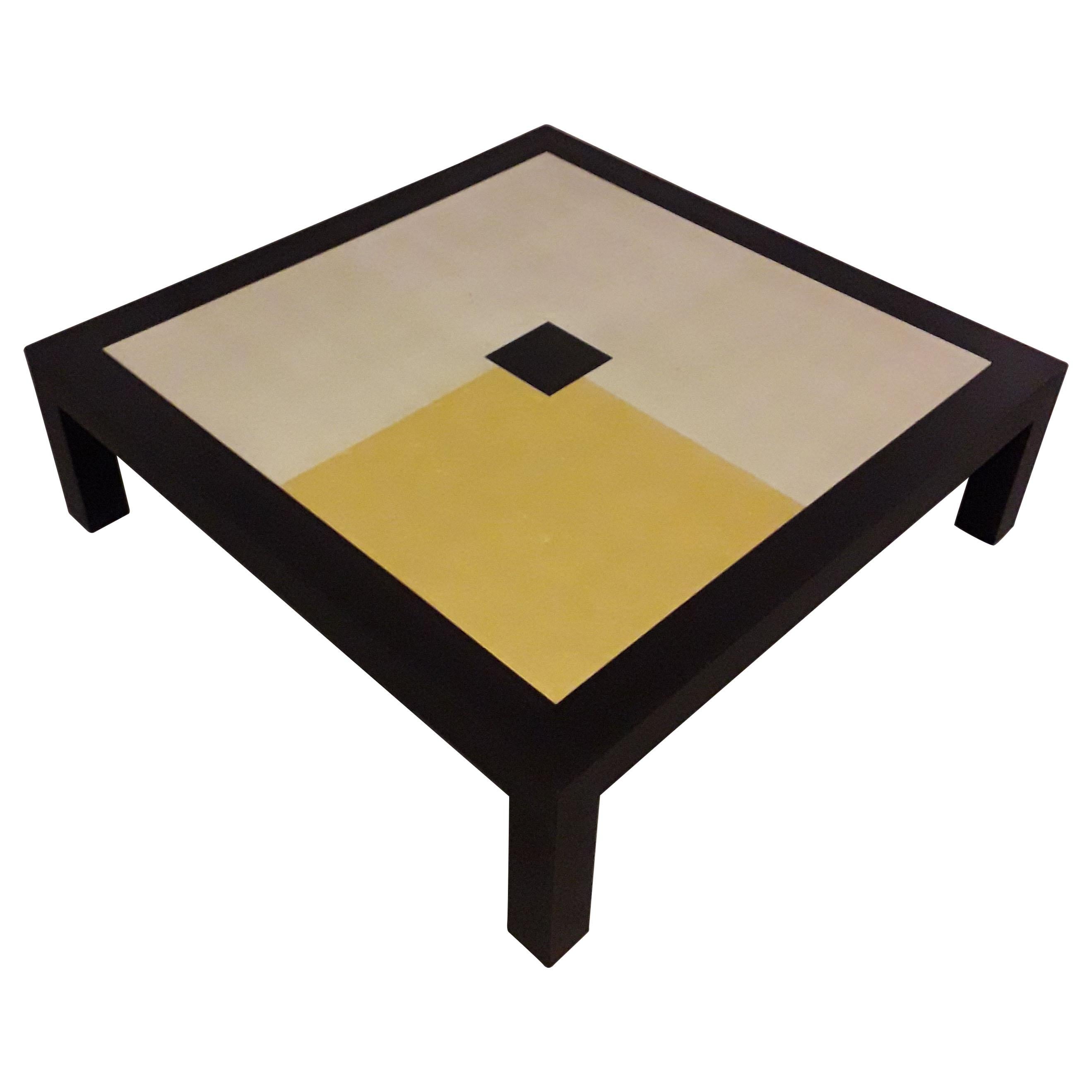 Coffee Table 12 - 22 Carat Gold Leaf Top  For Sale