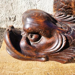 Coffee Table, 160cm Long, Marbre And Carved Wood, 18th Century