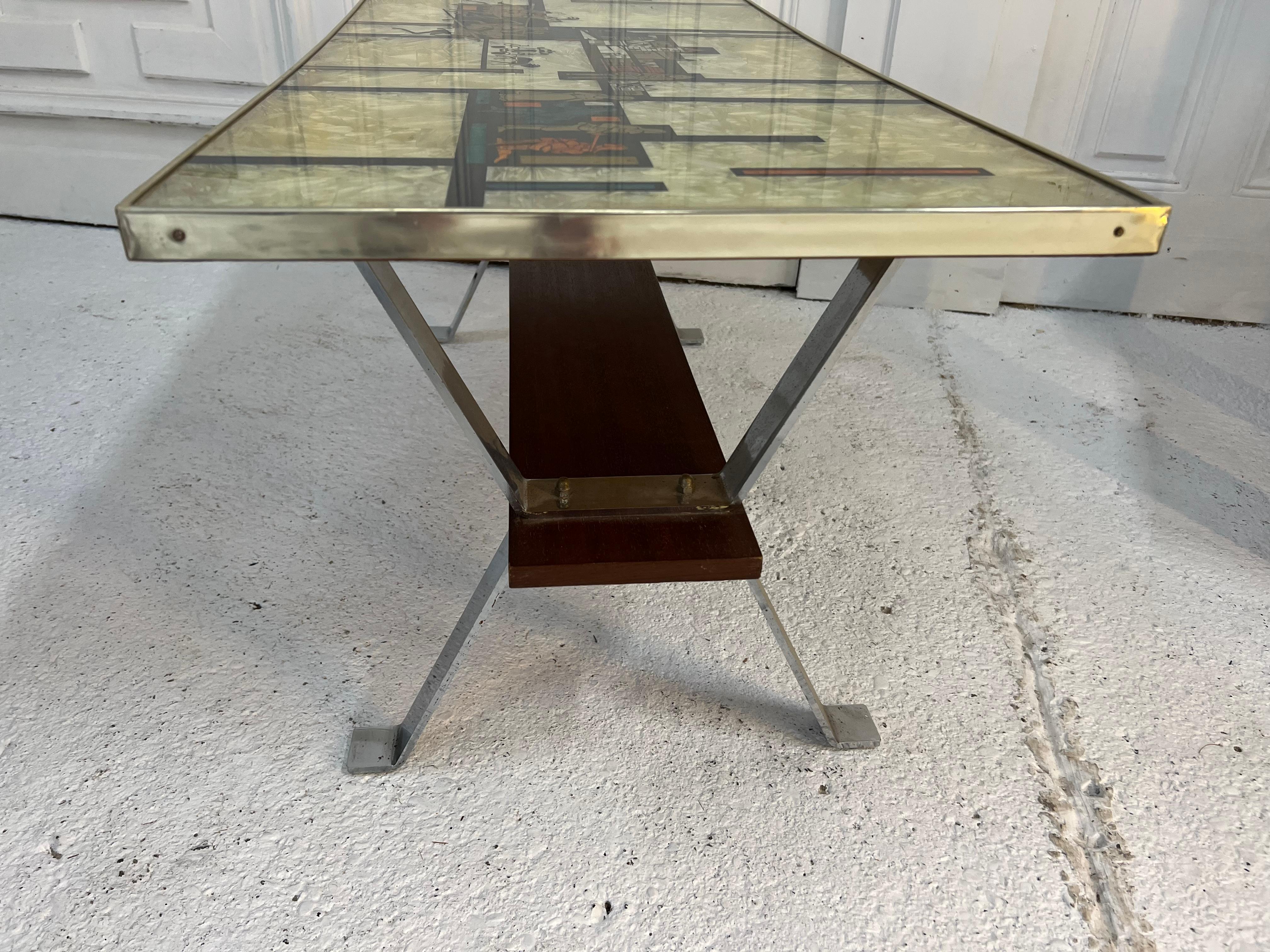 Aluminum Coffee Table 1950s France For Sale
