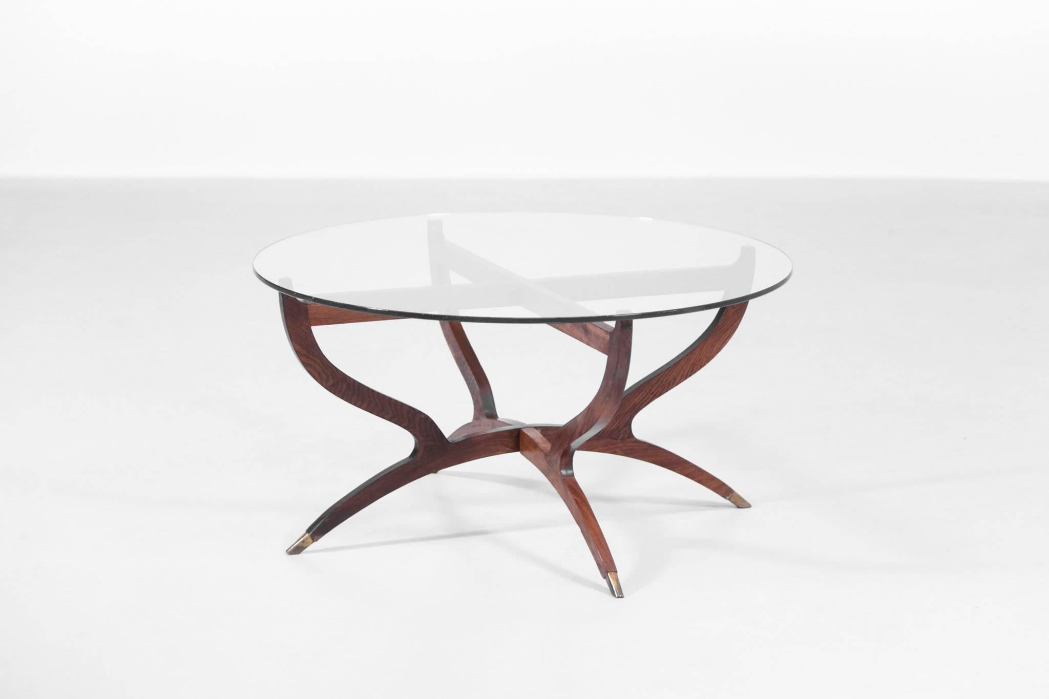 Mid-Century Modern Coffee Table 1960s, in the Style of Gio Ponti