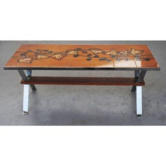 Coffee Table 1970 Signed Ceramic Tiles