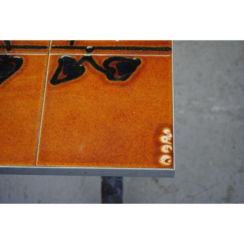 20ième siècle Table basse carreaux de céramique signés 1970 en vente