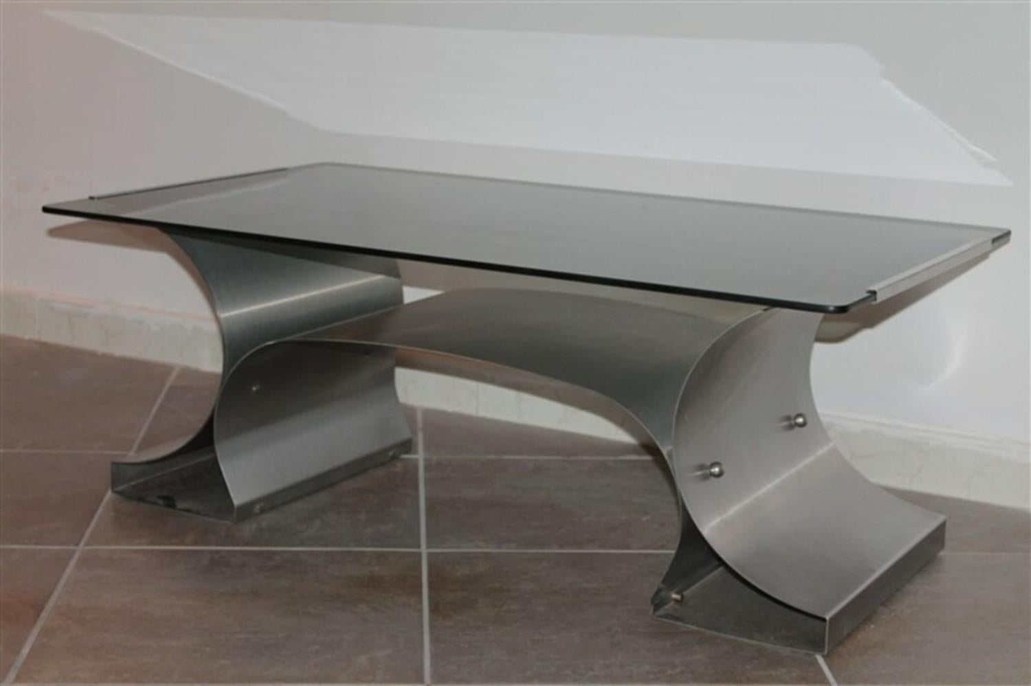 Mid-Century Modern Coffee Table 1970s Francois Monnet for Kappa For Sale