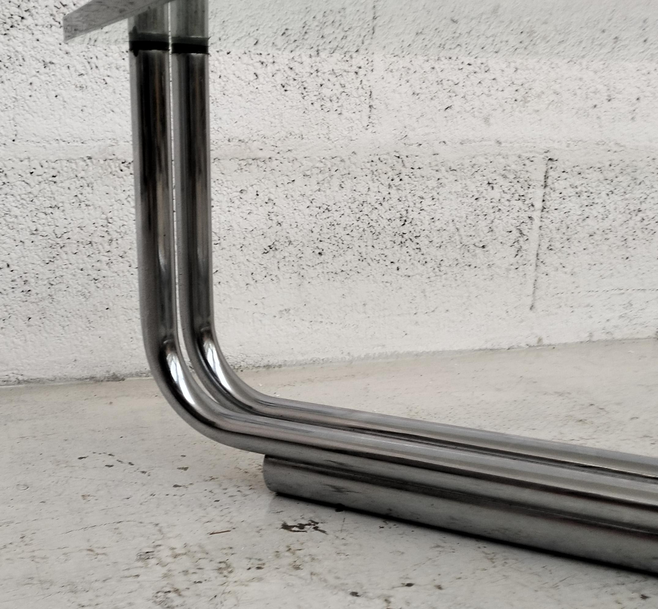 Acier Table basse modèle 784 de Gianfranco Frattini pour Cassina, années 70, Italie en vente