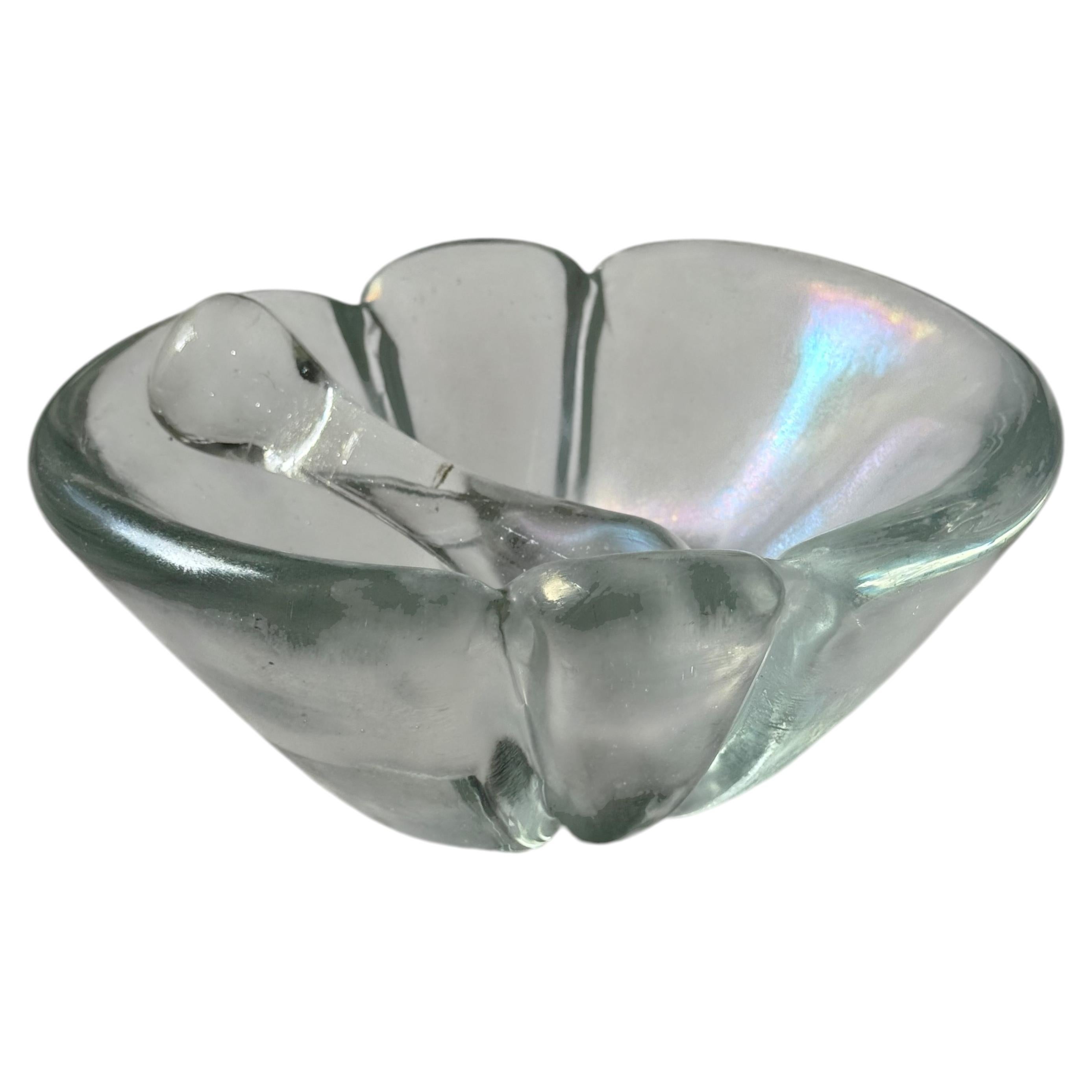 Coffee table accent in Murano Glass , Clear Glass, 1940's Barovier , Collectible