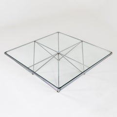 Coffee Table Alanda, Chromed Metal, attributed to Paolo Piva for B&B Italy 1980s