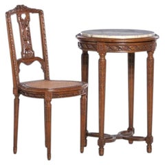 Coffee table and chair - 19th century