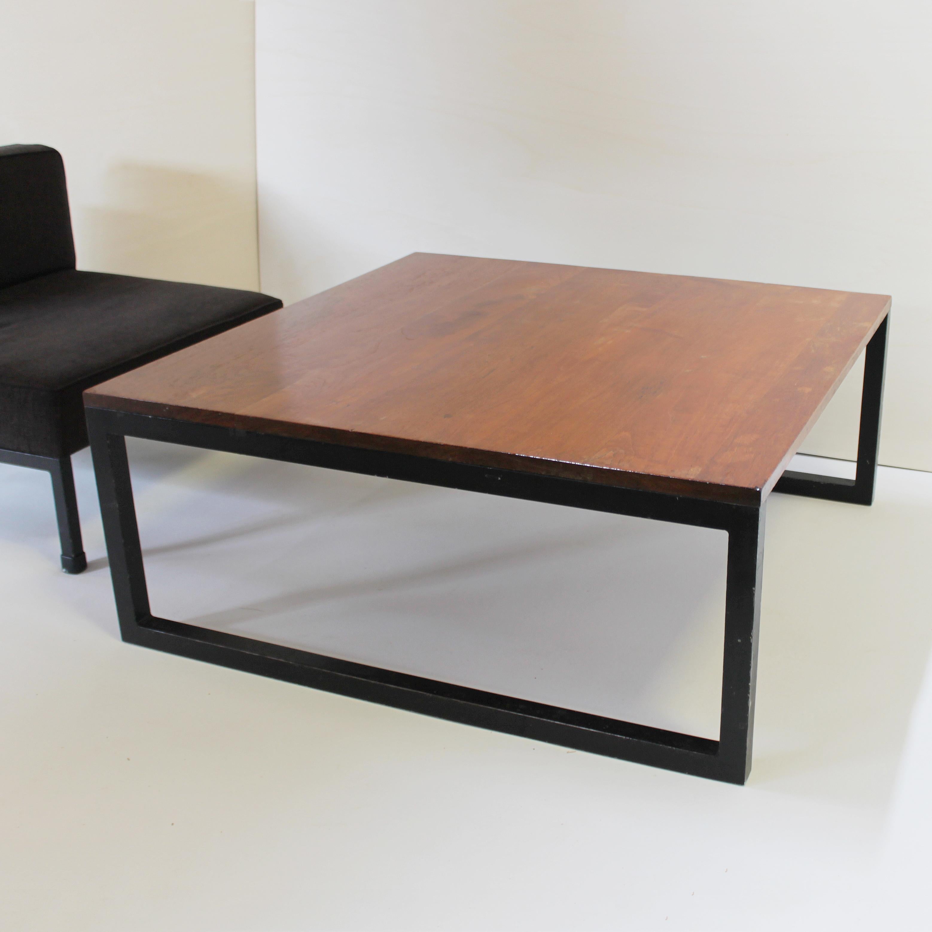 Mid-Century Modern Coffee Table and Two '2' Armchairs by Wim Den Boon, Netherlands, 1958 For Sale