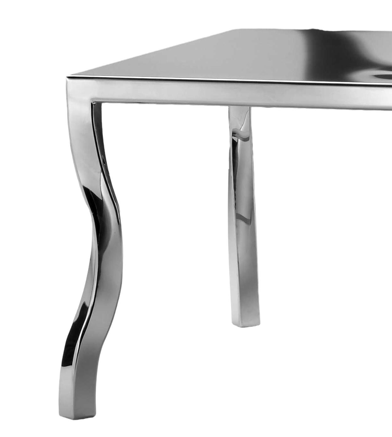 Stainless Steel Coffee table - Anomalie Collection designed by Gio Minelli For Sale
