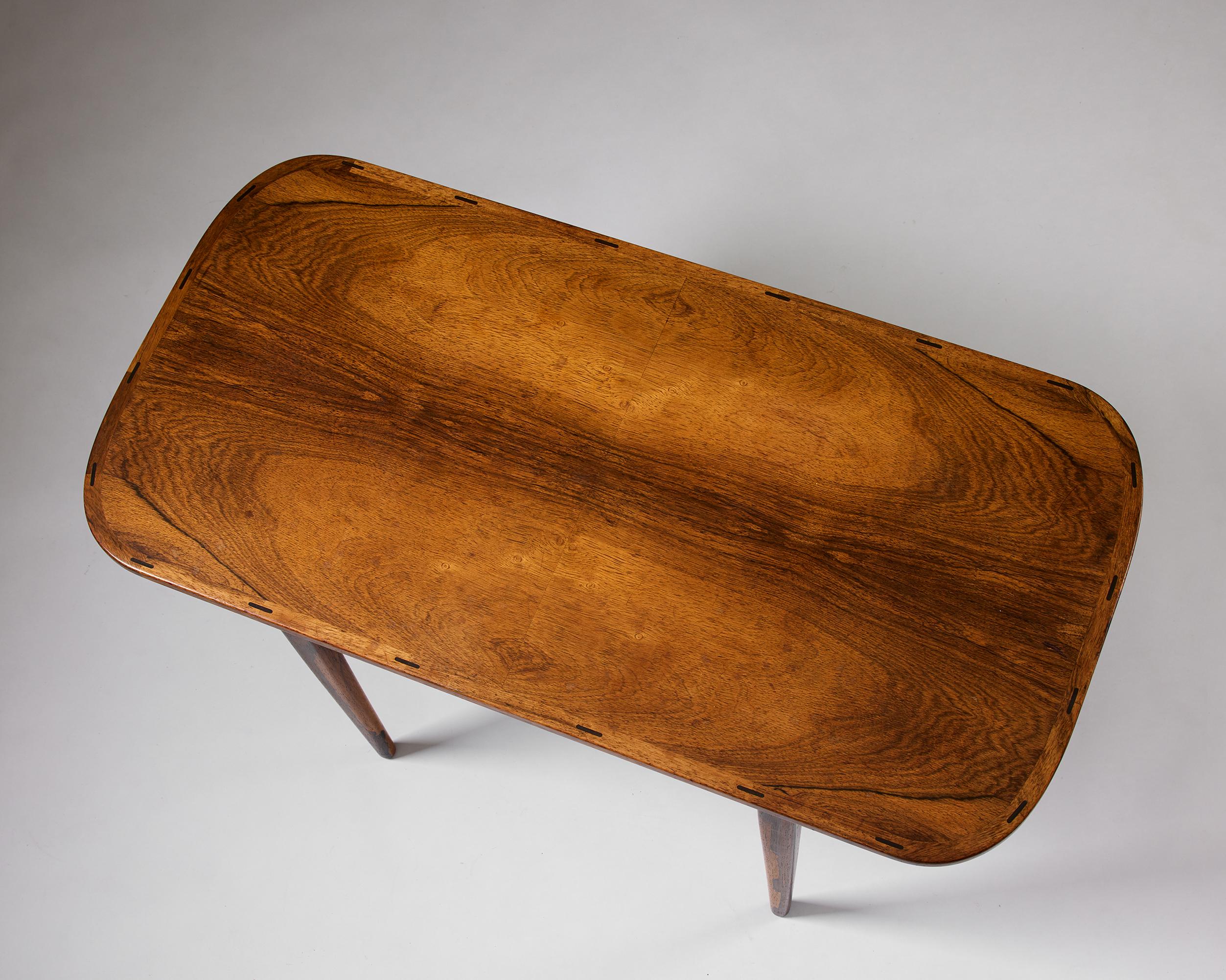 Bois de rose Table basse danoise en bois de rose des années 1960 en vente