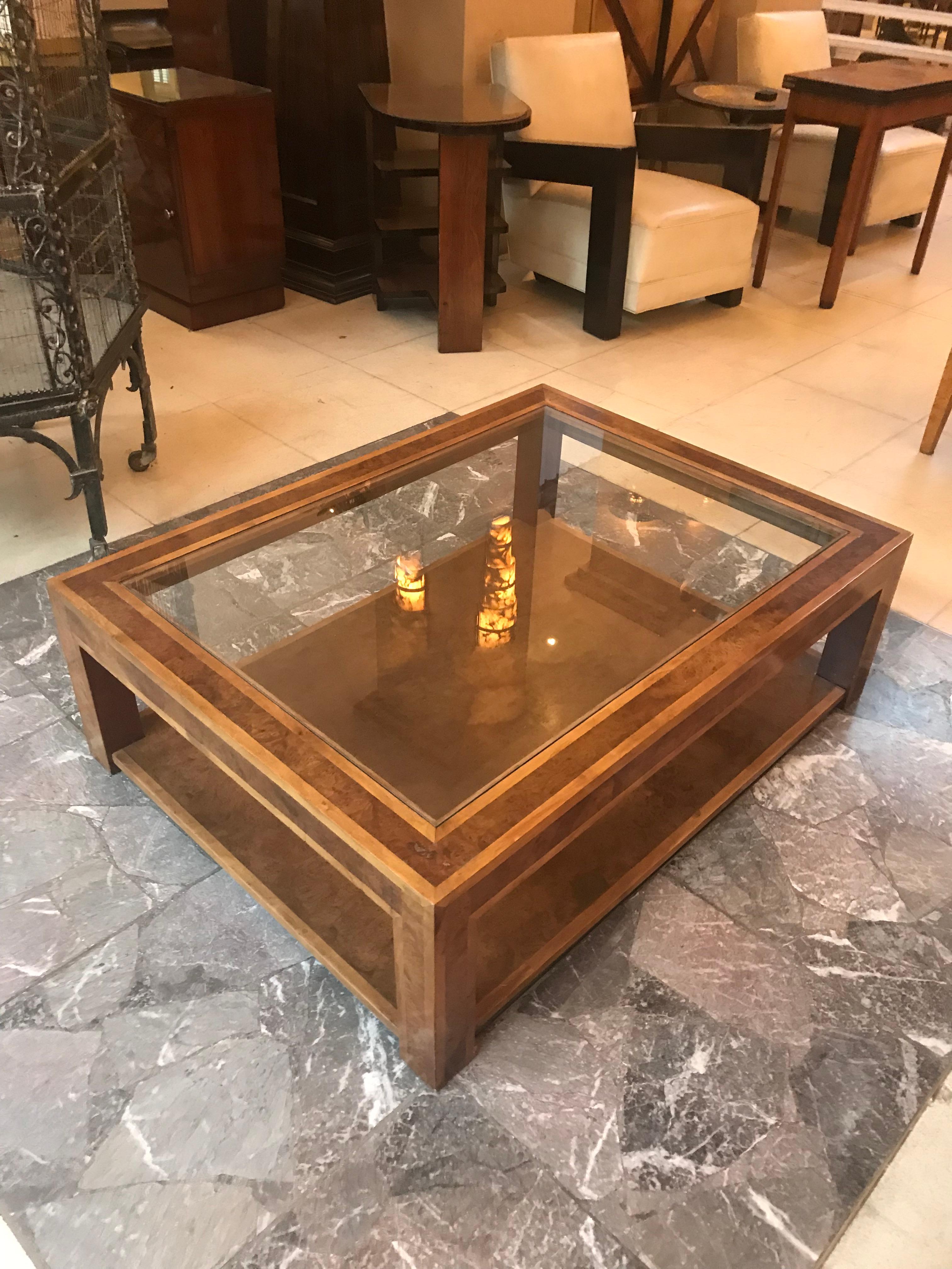 Coffe table

Material: Wood and glass
Style: Art Deco
We have specialized in the sale of Art Deco and Art Nouveau styles since 1982.If you have any questions we are at your disposal.
Pushing the button that reads 'View All From Seller'. And you can