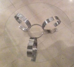 Coffee Table Art Deco, 1930, Materials: chrome and glass, German