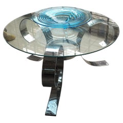 Coffee Table Art Deco, 1930, Materials: chrome and glass, German