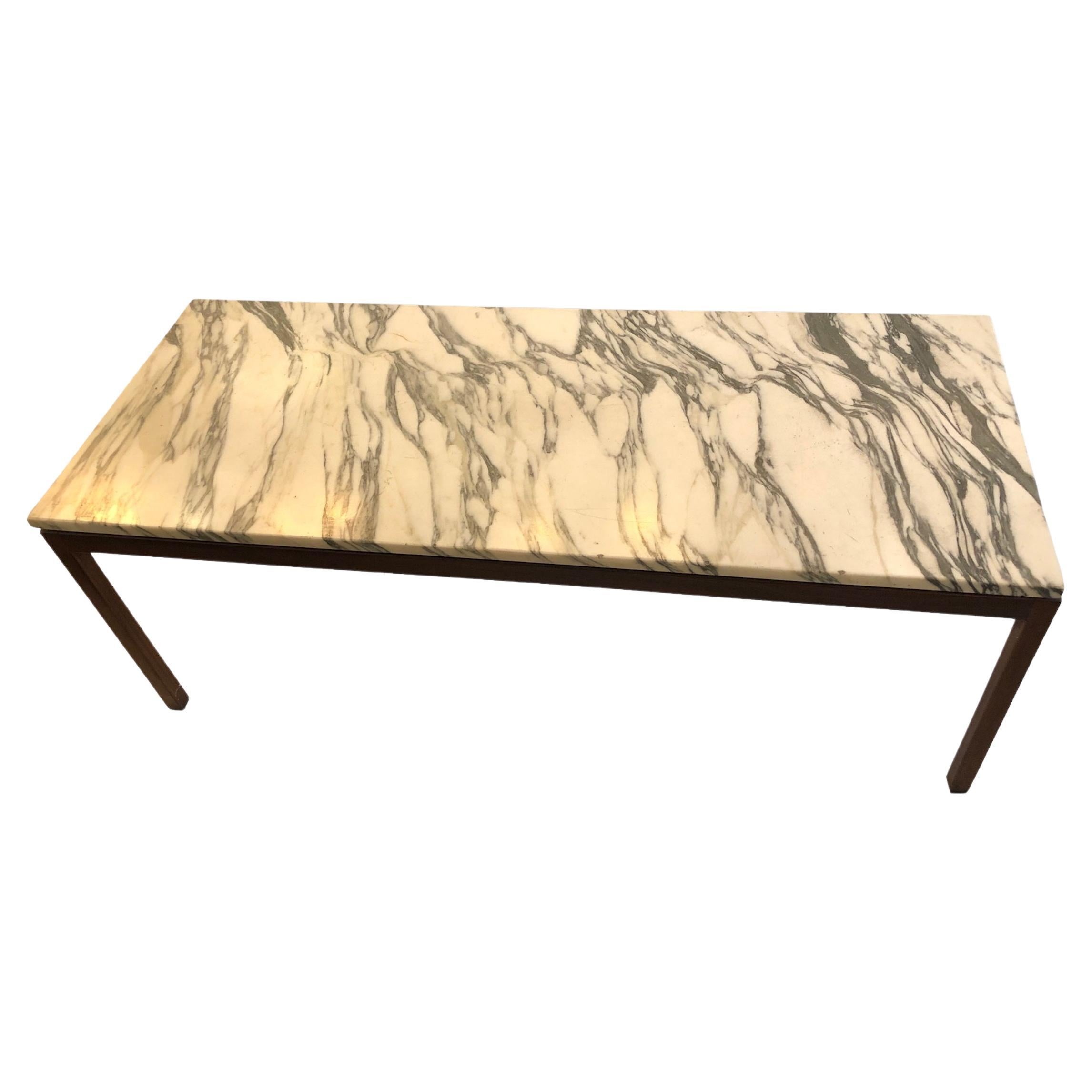 Coffee Table Art Deco, 1950, Materials: Wood and Marble, Sign: 1267 For Sale