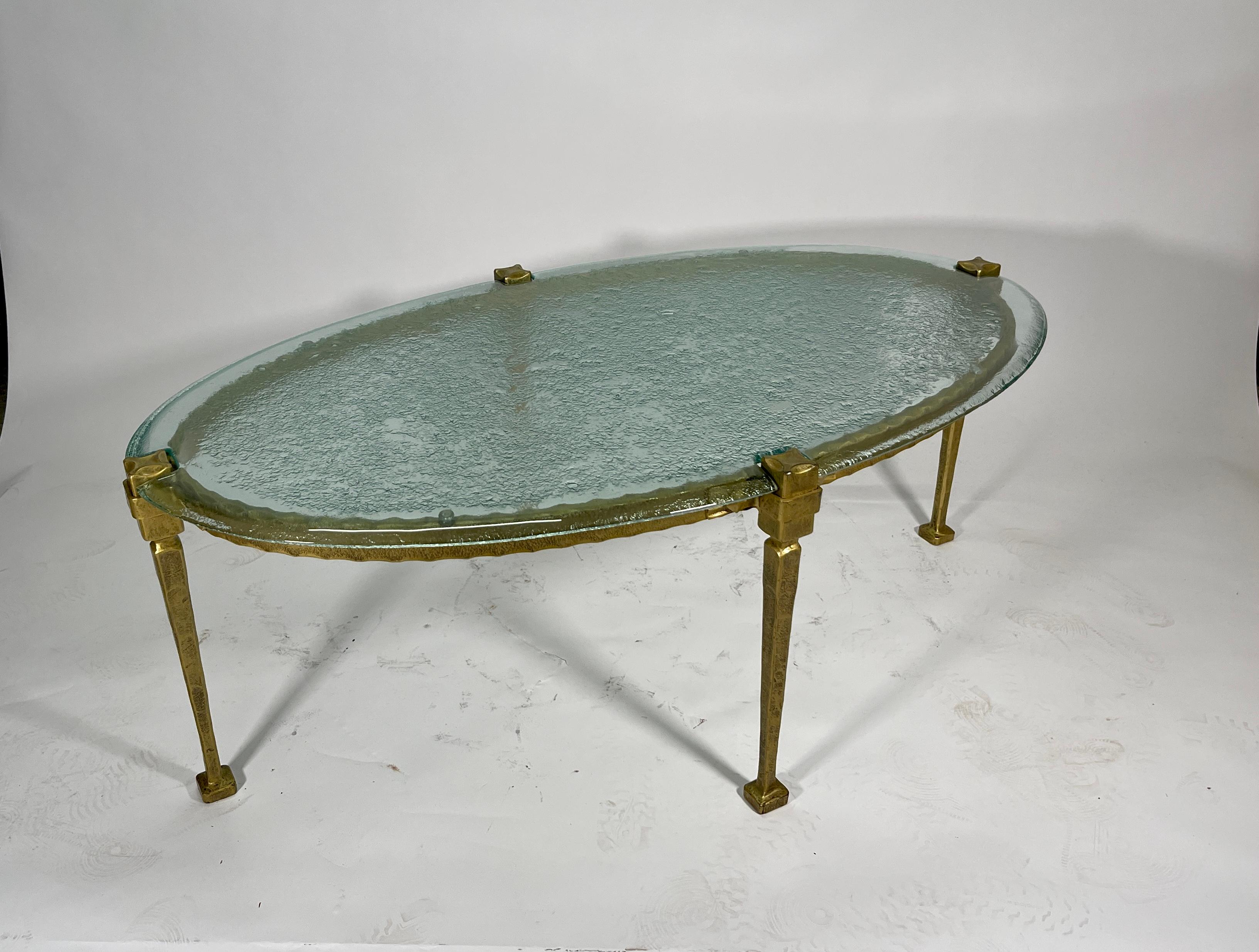 Solid bronze coffee table with a glass top.
attributed to Lothar Klute. No signed No Mark but completely same made of Lothar Klute. 
Germany, early 1980s.



