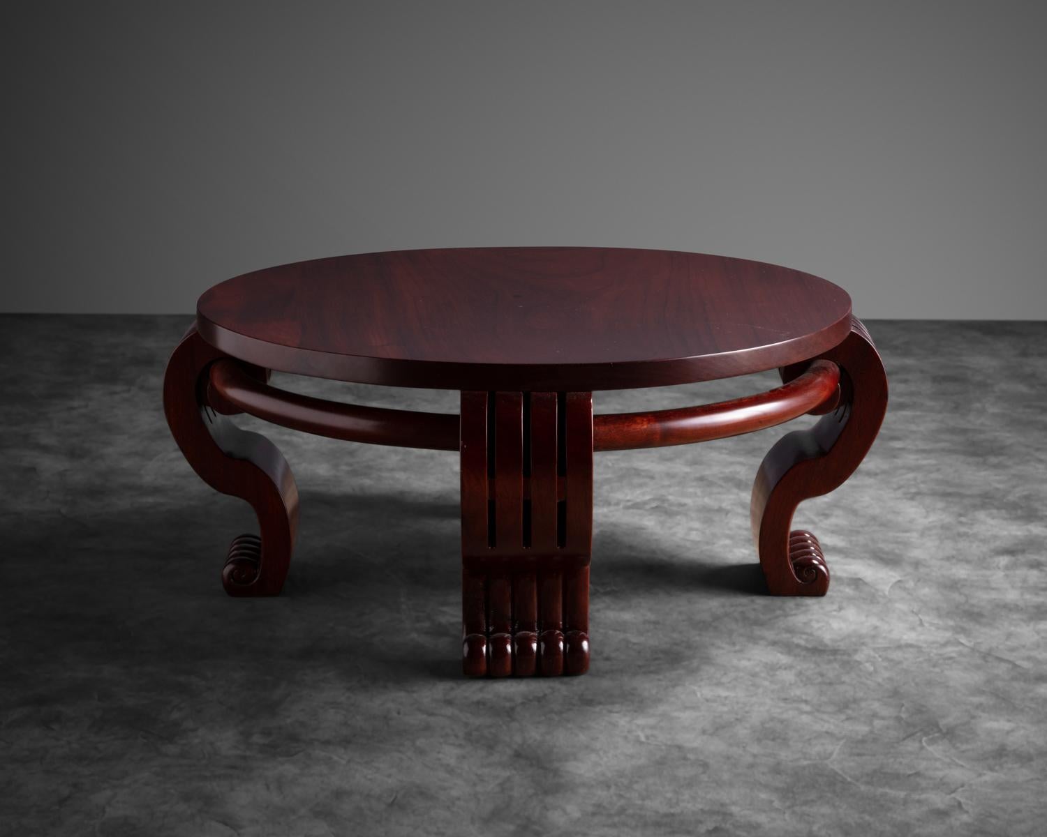 Mid-Century Modern Coffee Table Attributed Jean-Charles Moreux, France Art Moderne, circa 1940 For Sale