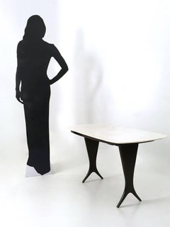 Guglielmo Ulrich zugeschriebener Couchtisch mit Platte aus Carrara-Marmor