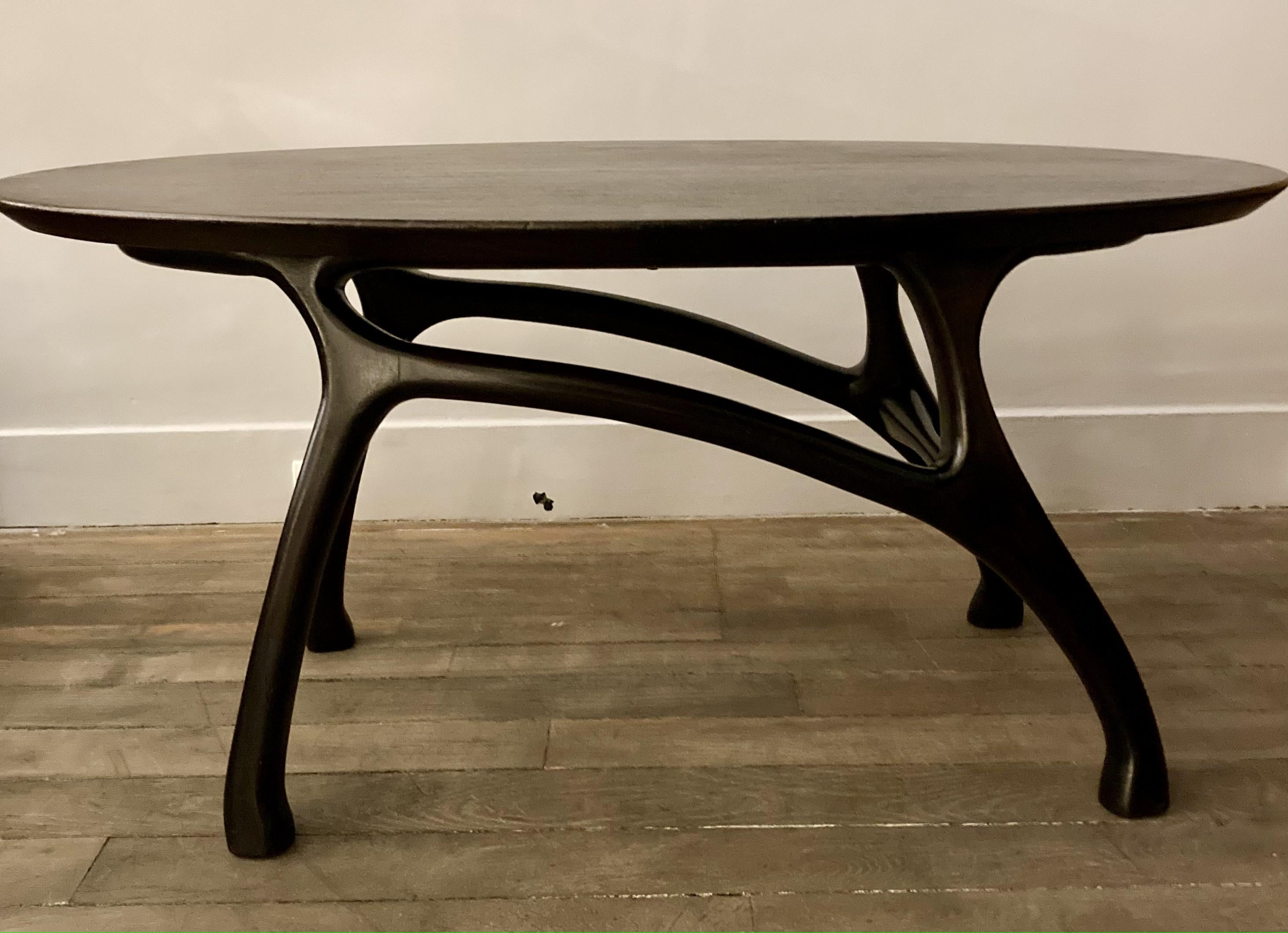 Mahogany Coffee Table Attributed to Ico Parisi, Italy, 1950's For Sale