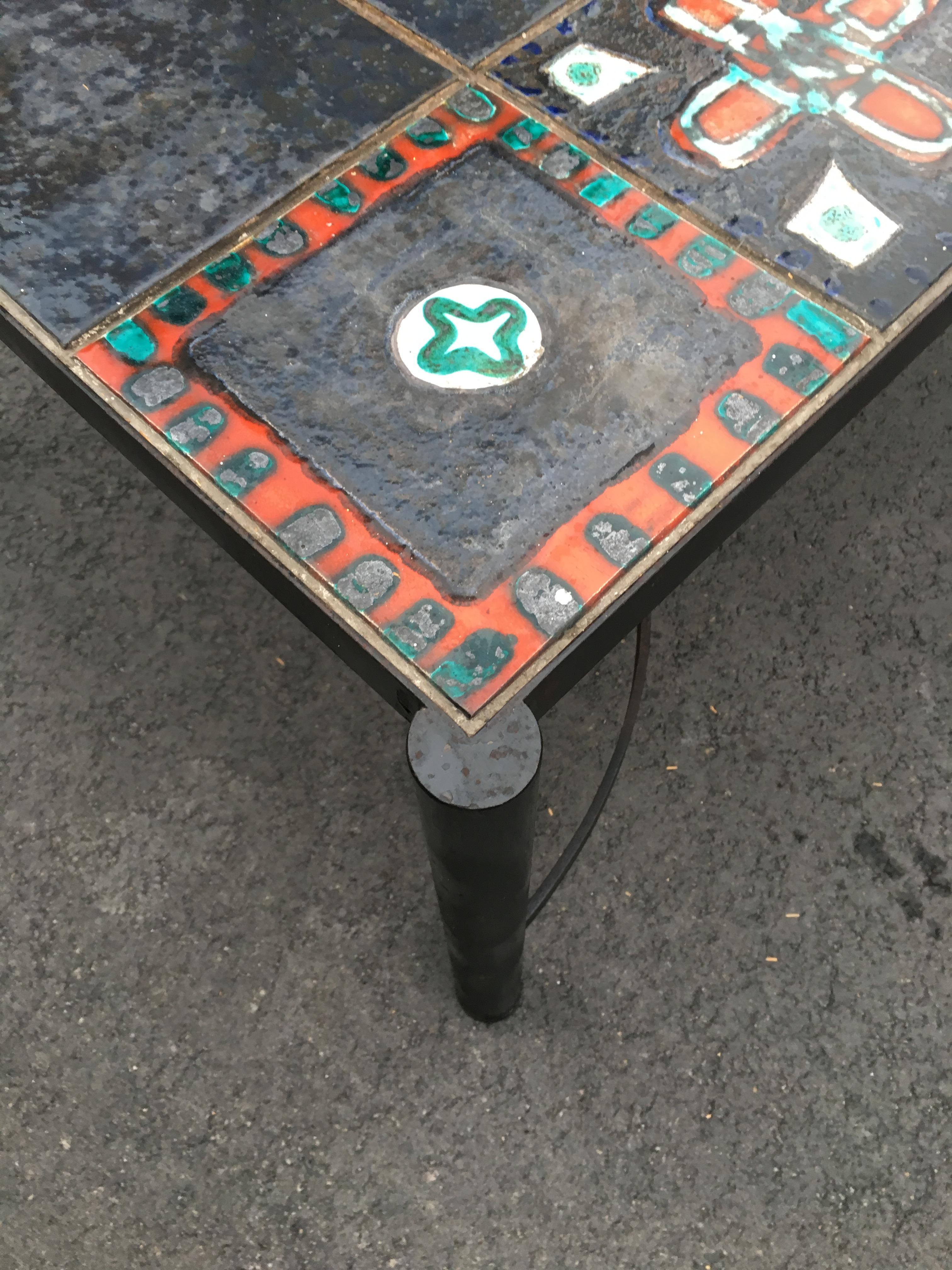 Coffee Table Attributed to Jacques Adnet, circa 1940 For Sale 3