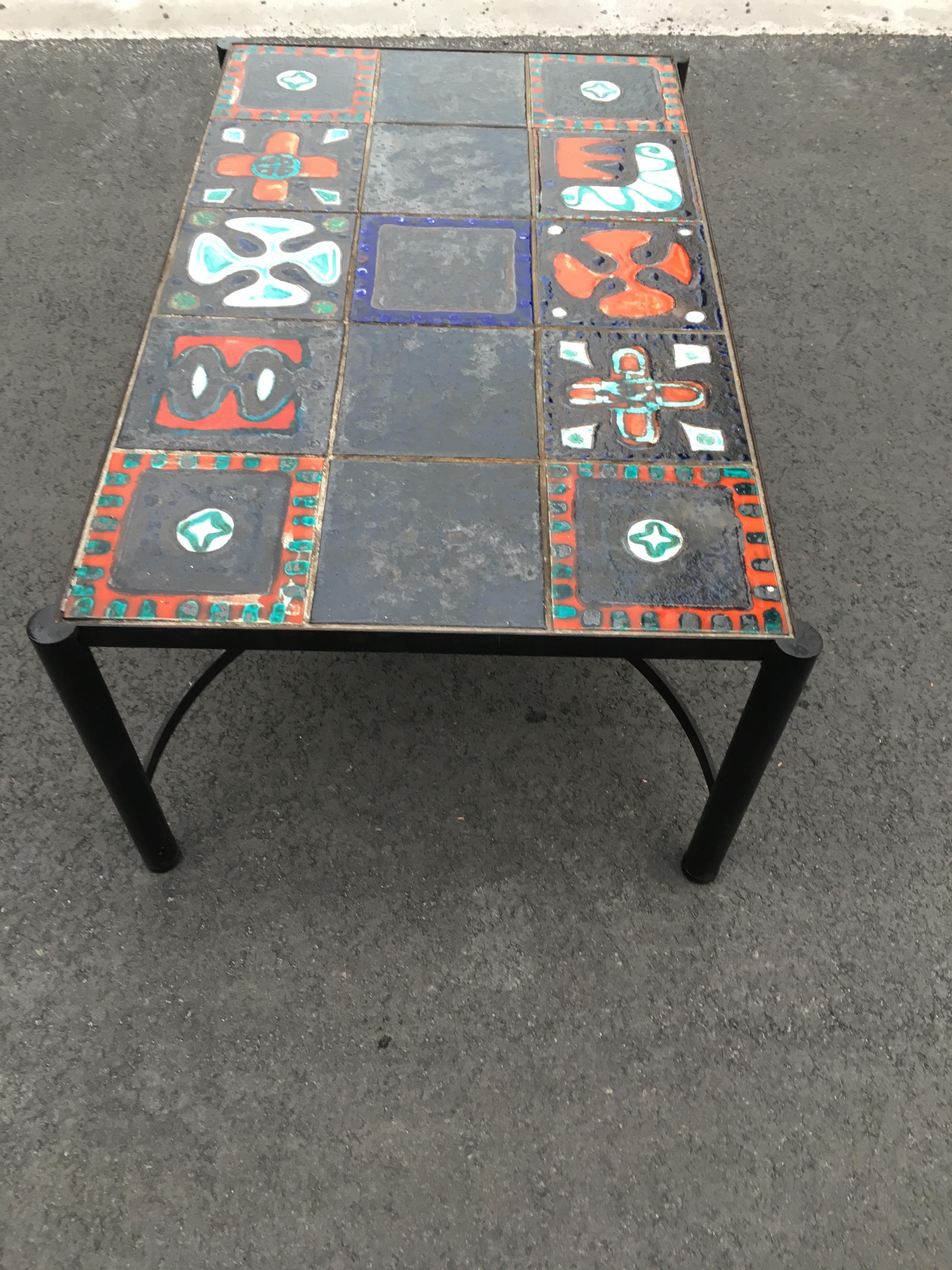 Mid-20th Century Coffee Table Attributed to Jacques Adnet, circa 1940 For Sale