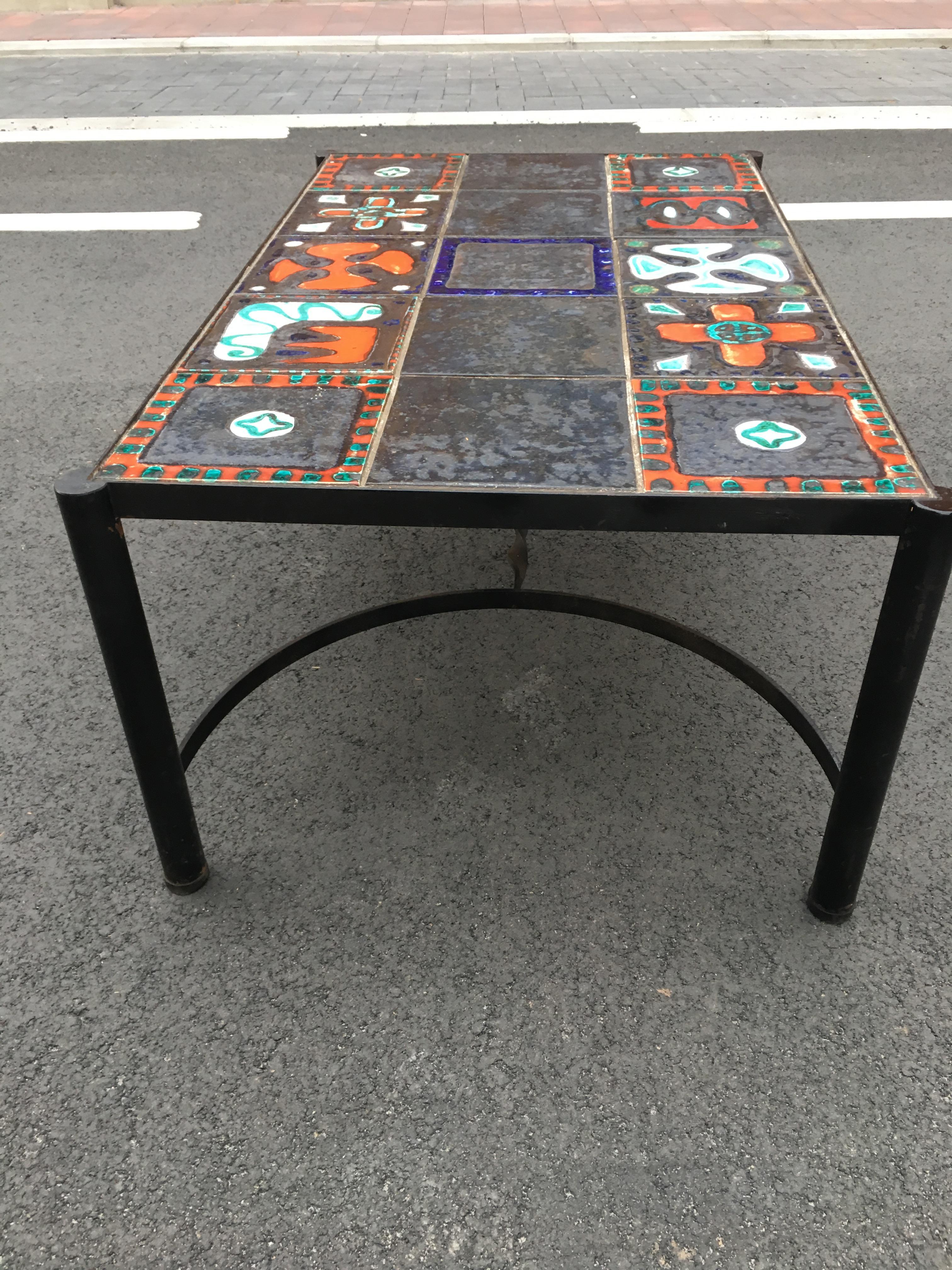 Coffee Table Attributed to Jacques Adnet, circa 1940 For Sale 1