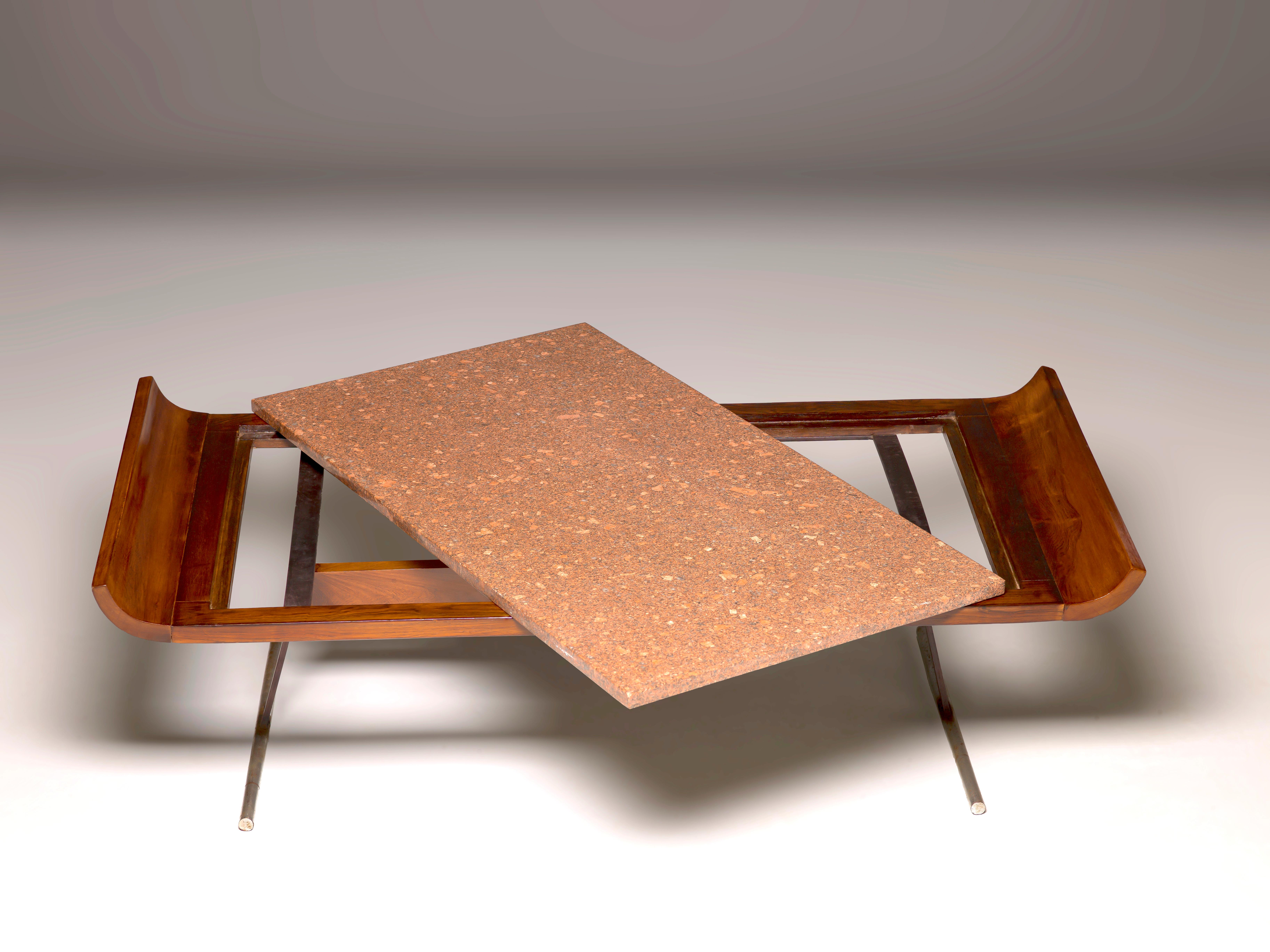 Mid-20th Century Coffee Table, Attributed to Jorge Zalszupin, Brazil, 1960s For Sale