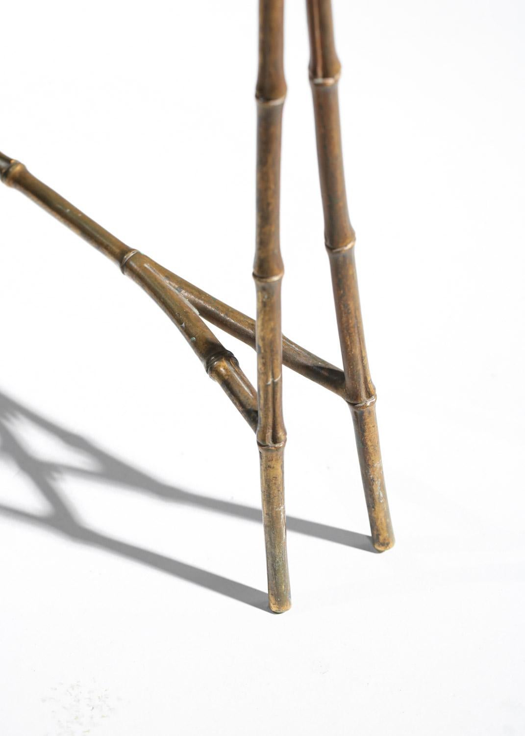 coffee table attributed to Maison Baguès from the 1950s in bronze and mirrored g For Sale 2