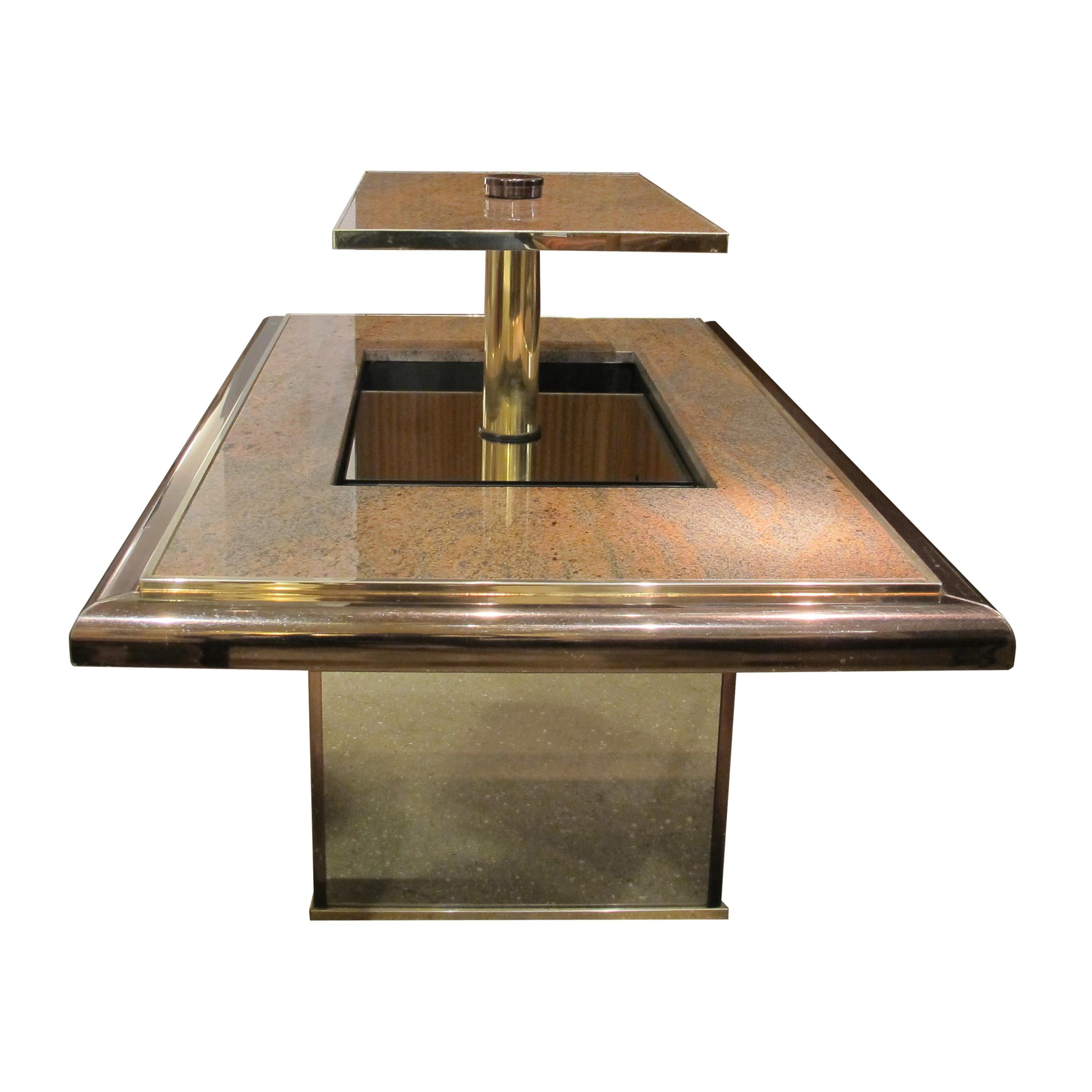 Coffee Table-Bar Coffee Table by Fedam, Belgium, 1980s Moderno de mediados de siglo en venta