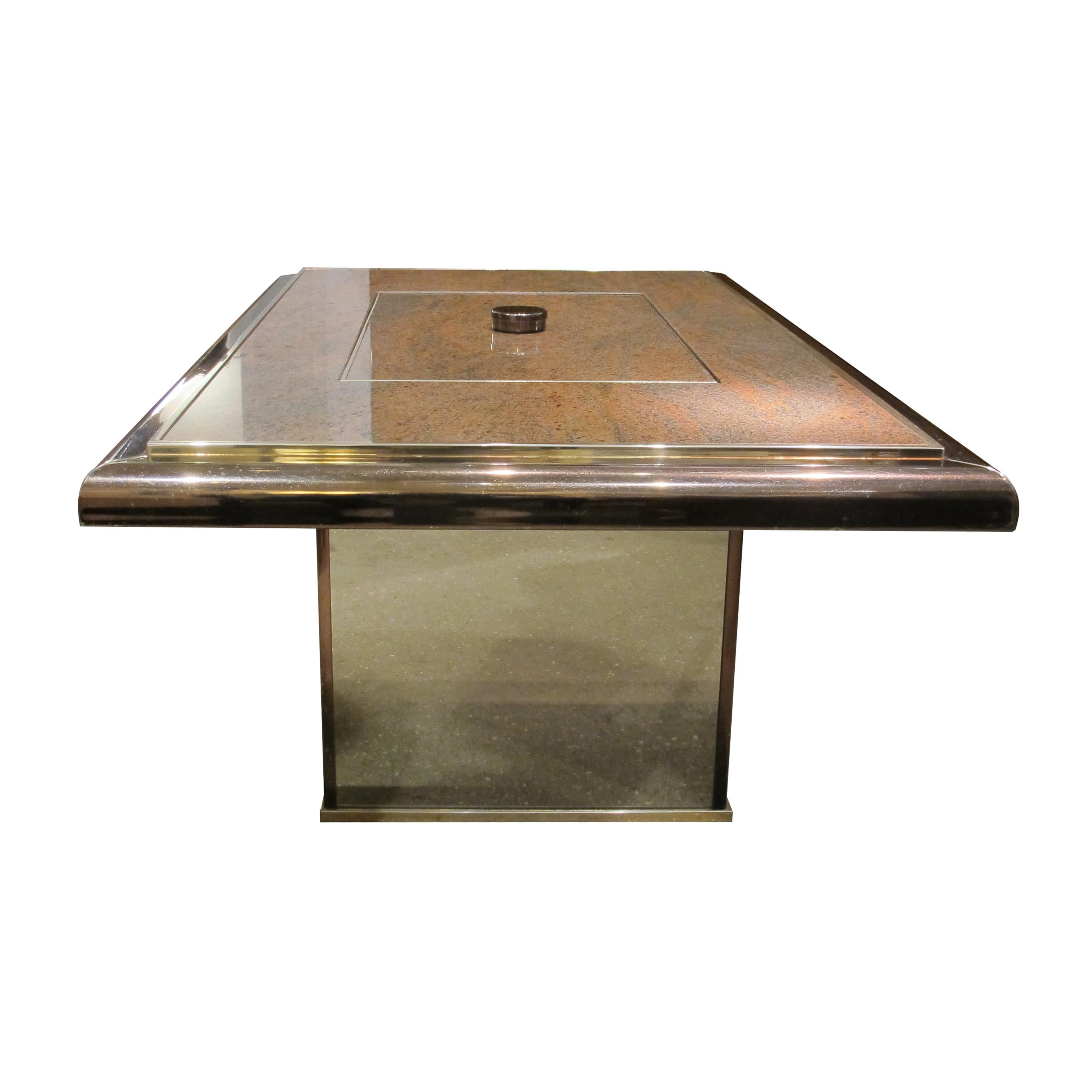 Coffee Table-Bar Coffee Table by Fedam, Belgium, 1980s en Bueno estado para la venta en London, GB
