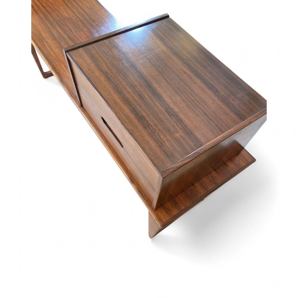 Mesa de centro/banco y mueble de palisandro de Kai Kristiansen Madera en venta