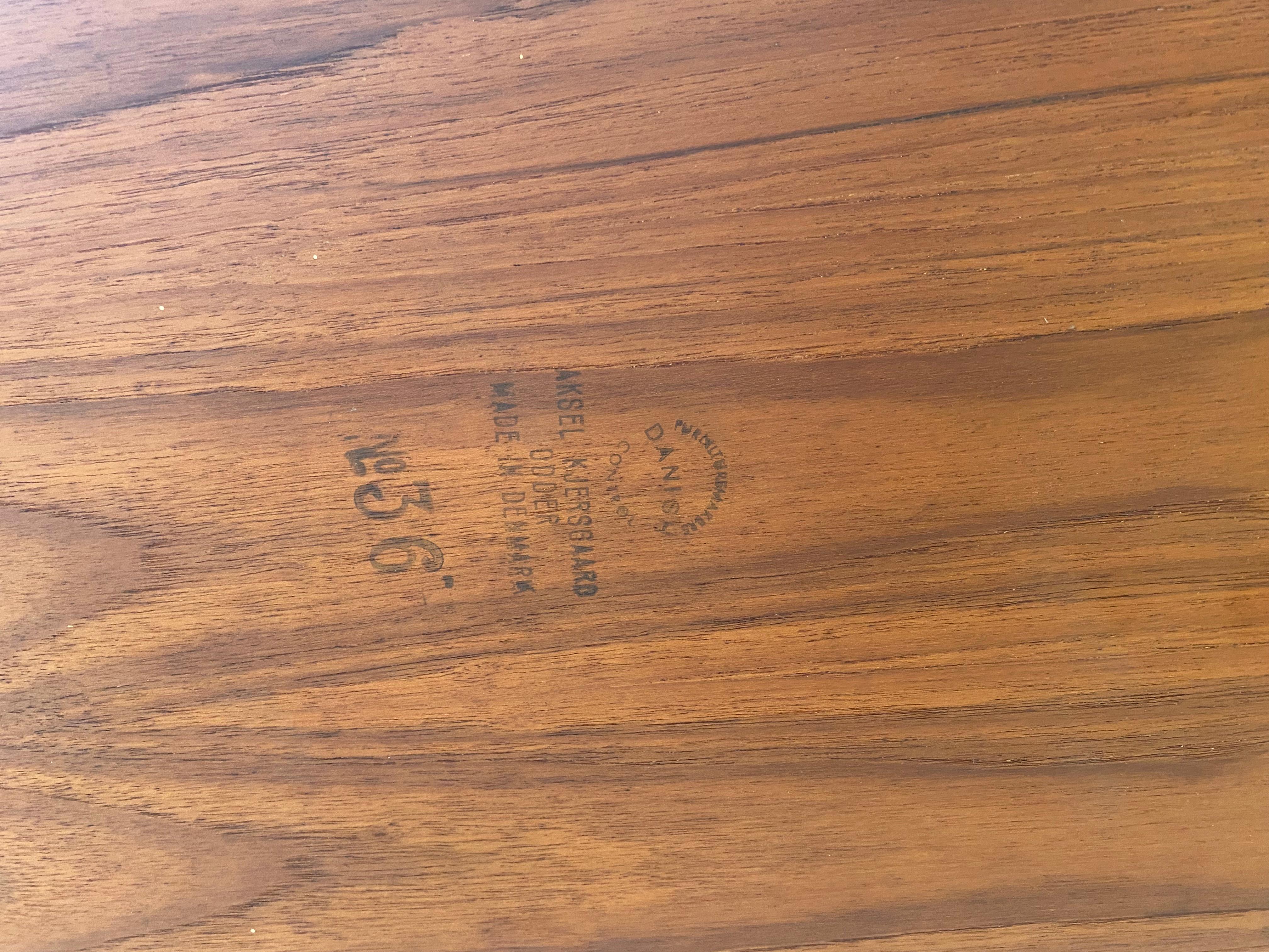 Mesa de centro/banco y mueble de palisandro de Kai Kristiansen Carpintería en venta