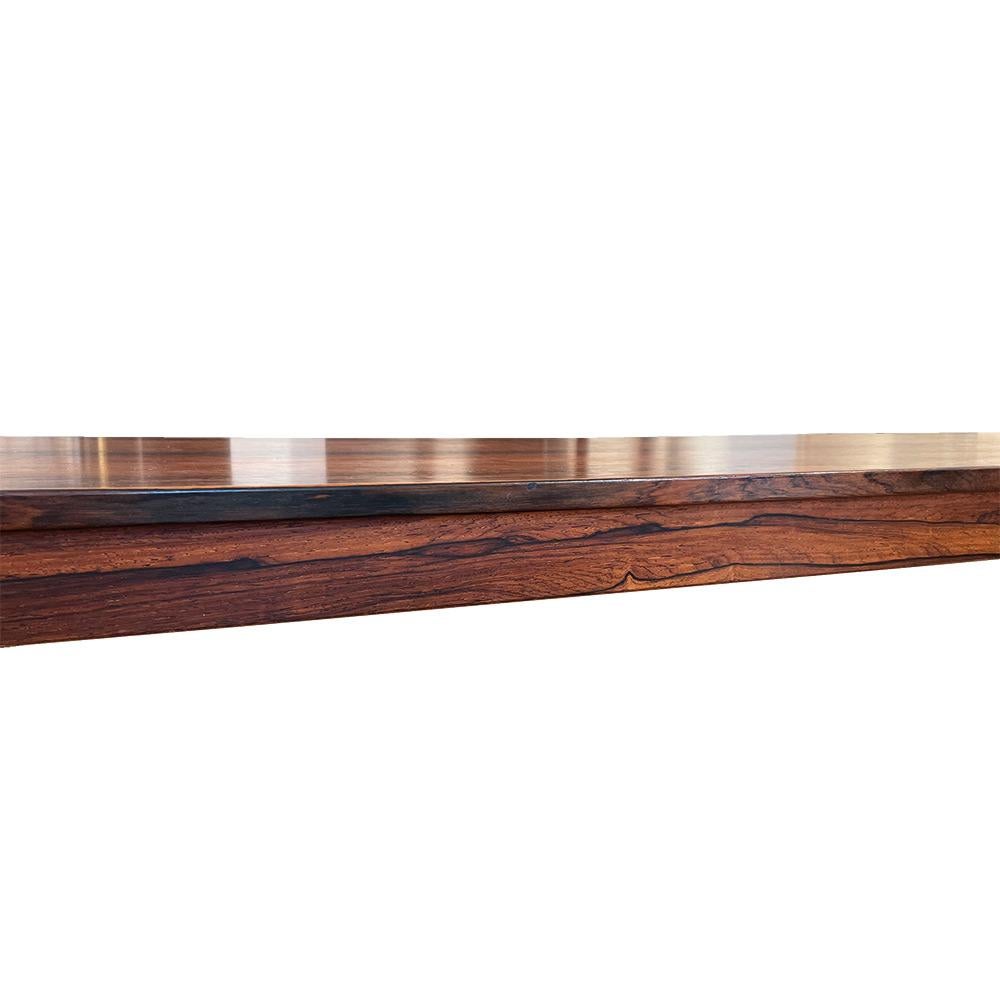Coffee table - bench in rosewood, Swedish design In Good Condition For Sale In PARIS, FR