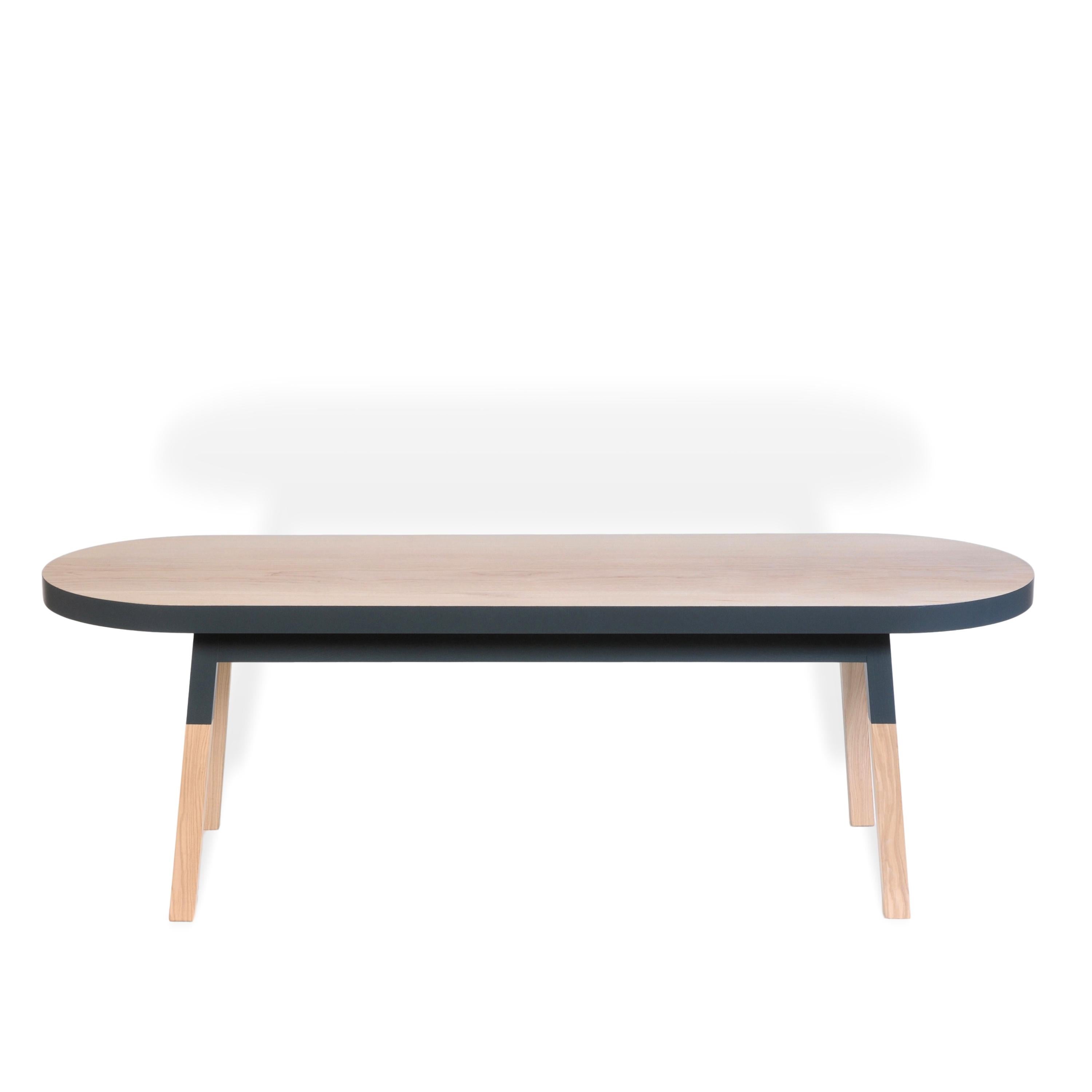 This coffee table (also bench) is designed by Eric Gizard - Paris.

It is 100% made in France with exclusive solid ash wood from sustainable managed French forests.

It can also be used as a TV stand, Bed end or Sofa Back Table.

Weight 18