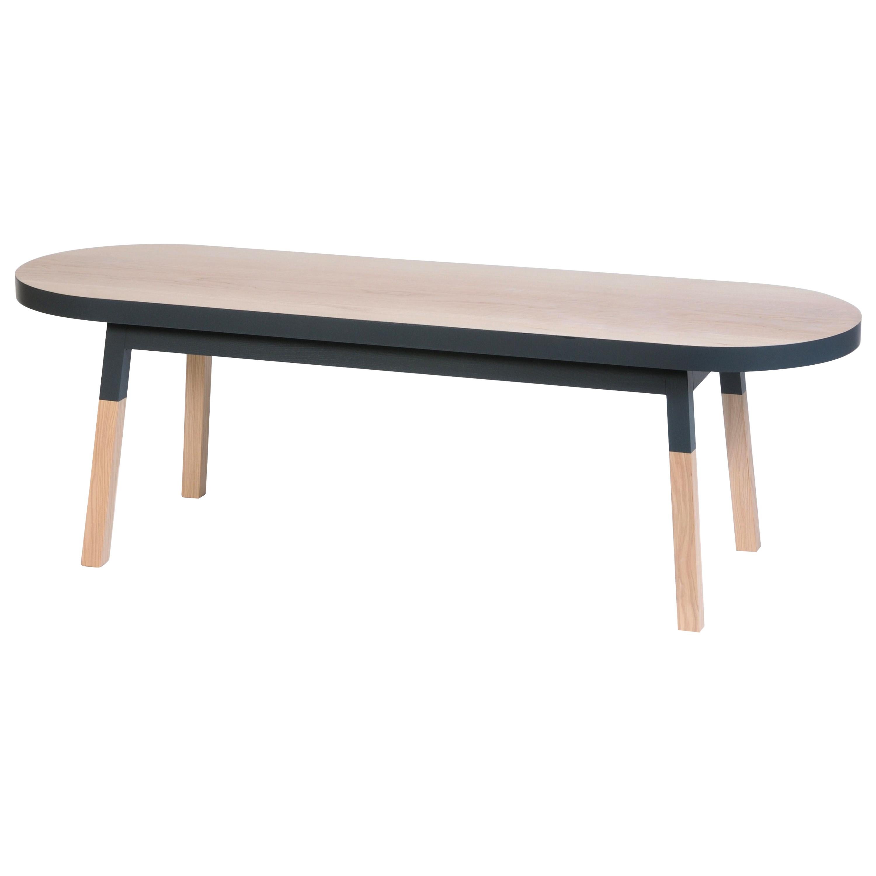 Coffee Table Bench in solid Ash, South Scandinavian Design by Eric Gizard, Paris For Sale