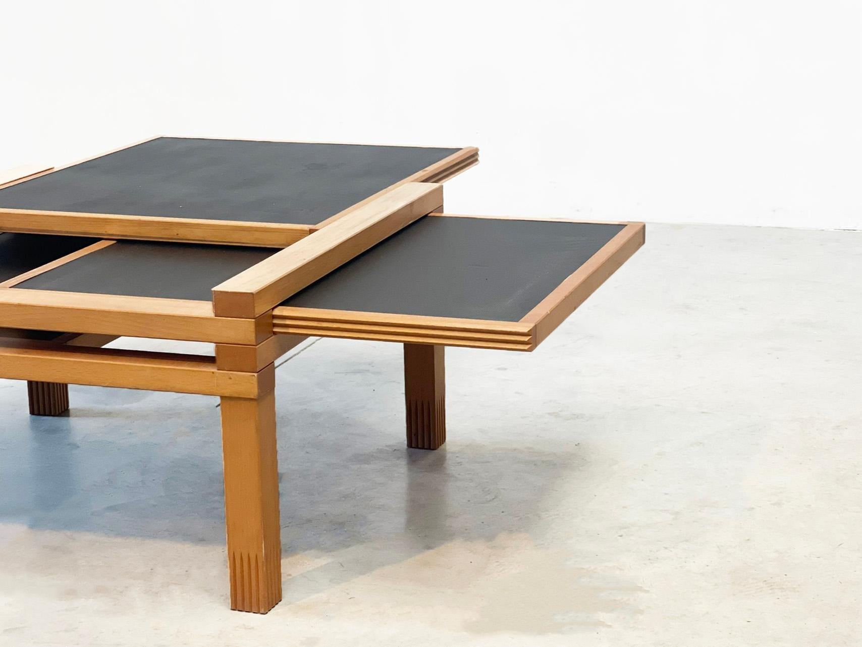 Oak Coffee table Bernard Vuarnesson