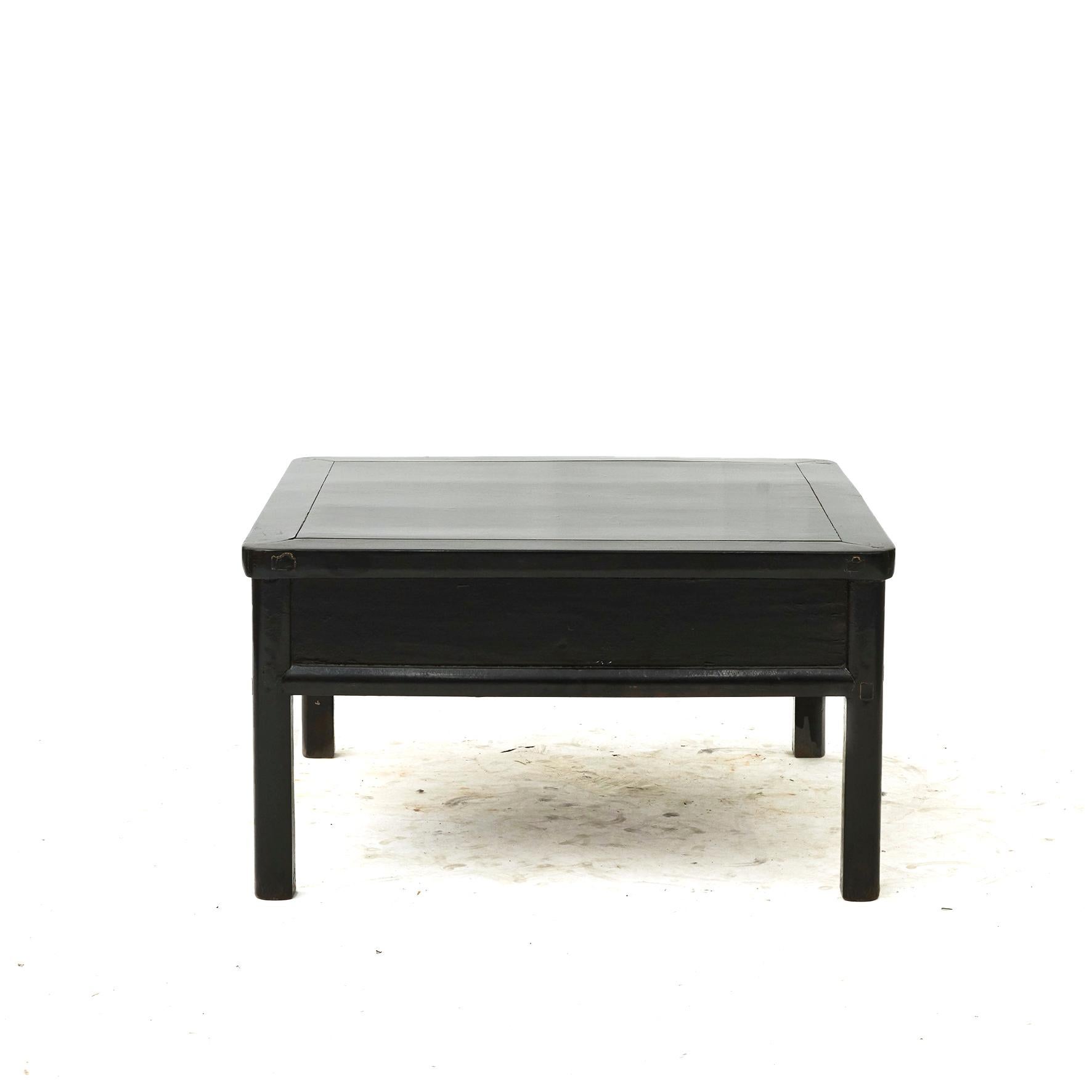 Lacquered Coffee Table, Black Lacquer