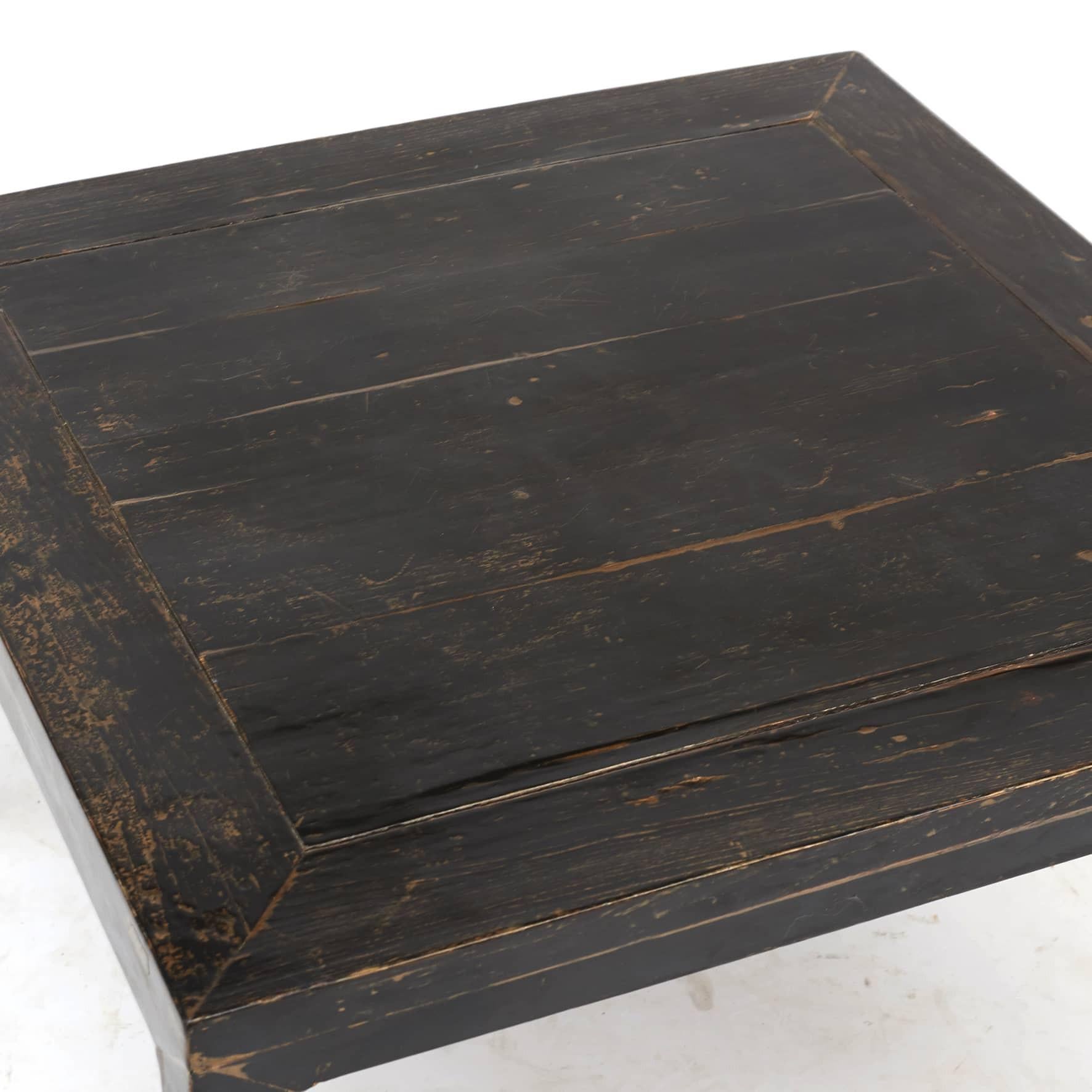 Chinese Coffee Table Black Lacquer Ming Style, 1860-1880