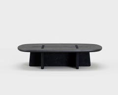 Coffee Table 'Bleecker Street' by Man Of Parts, 130, Black Oak & Blue Limestone