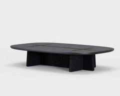 Coffee Table 'Bleecker Street' by Man Of Parts, 160, Black Oak & Blue Limestone