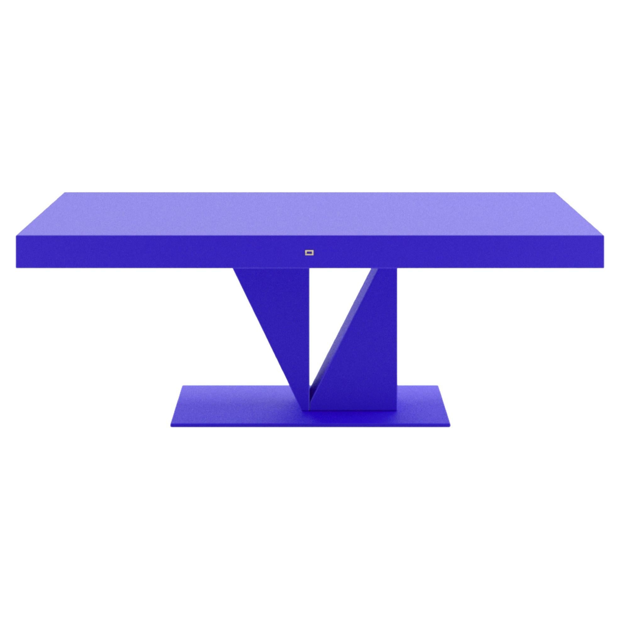 CoffeeTable, Blue, Matt Center Table by FELIX SCHWAKE For Sale at 1stDibs