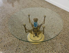 Coffee Table, Bradley & Hubbard, Repurposed, with Glass Top, Early 20th Century