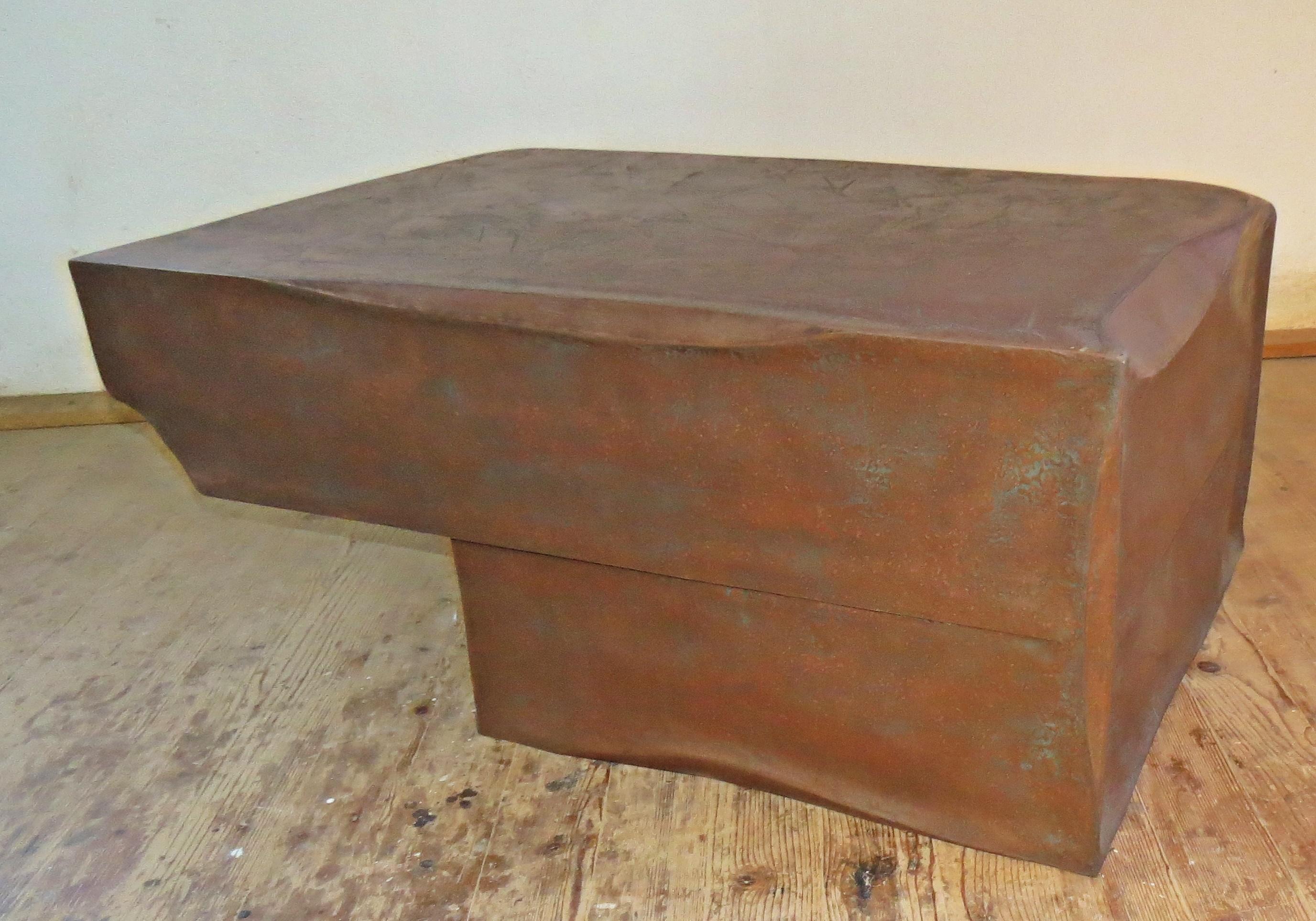 Organic Modern Coffee Table Bronze Handmade in Germany For Sale