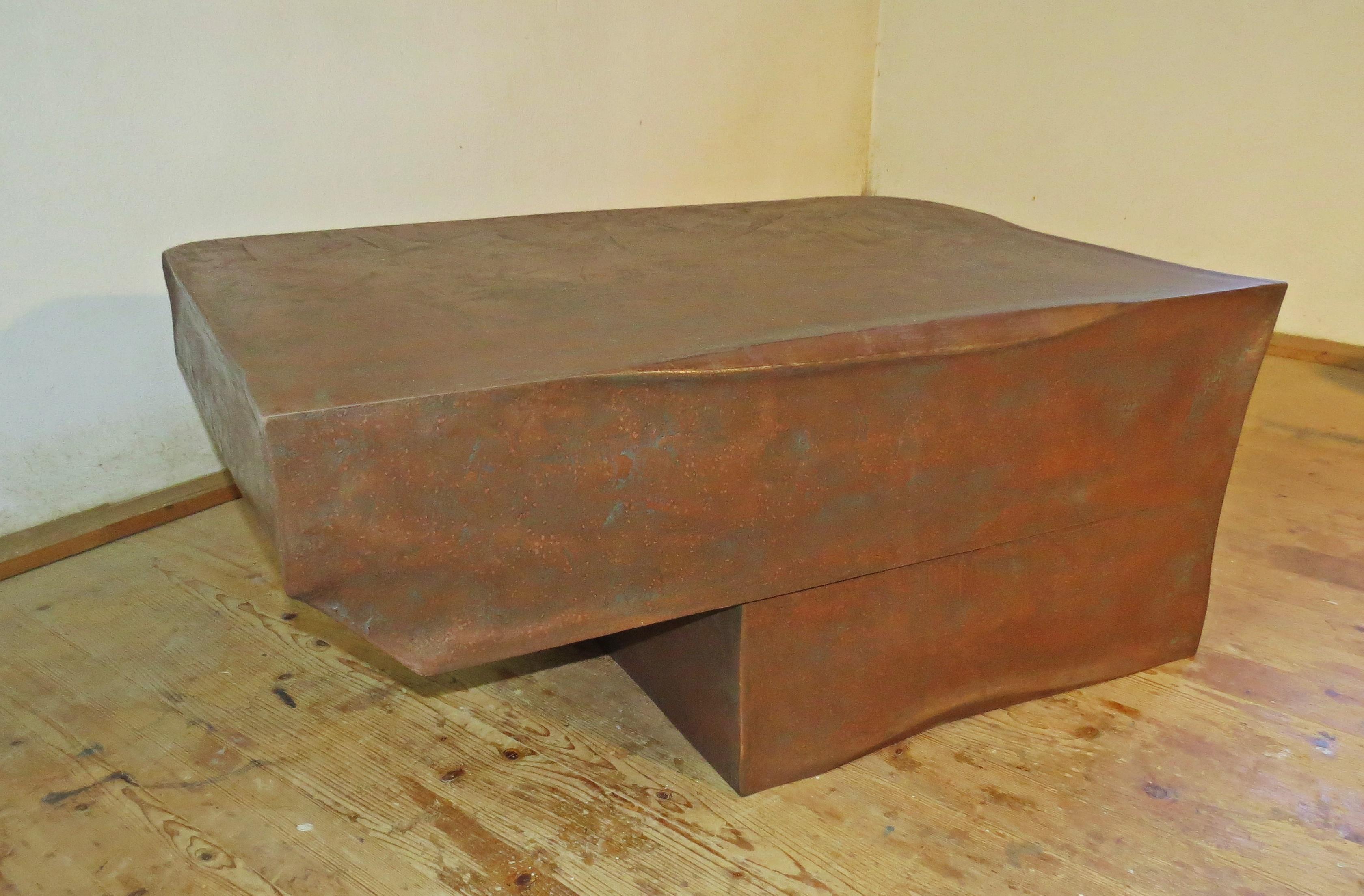 Bronzed Coffee Table Bronze Handmade in Germany For Sale
