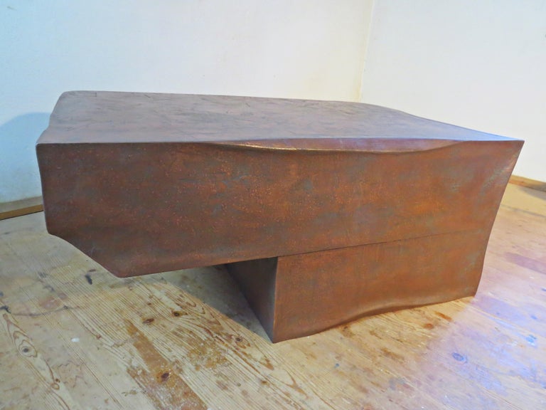 Contemporary Coffee Table Bronze Handmade in Germany For Sale