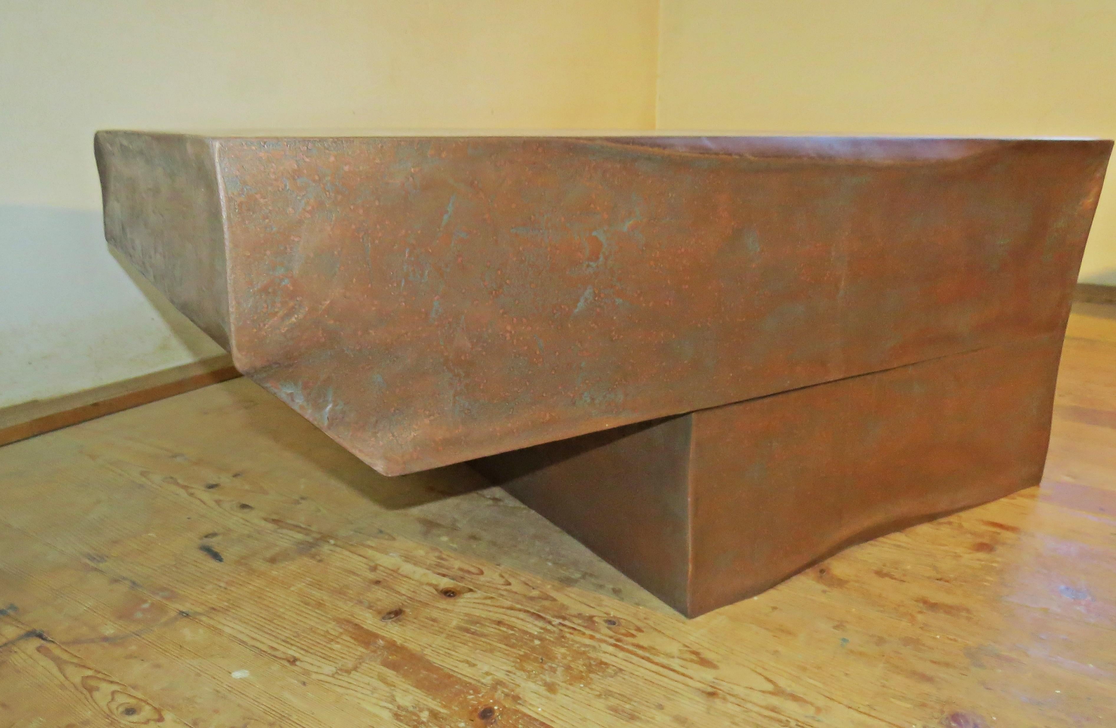 Contemporary Coffee Table Bronze Handmade in Germany For Sale