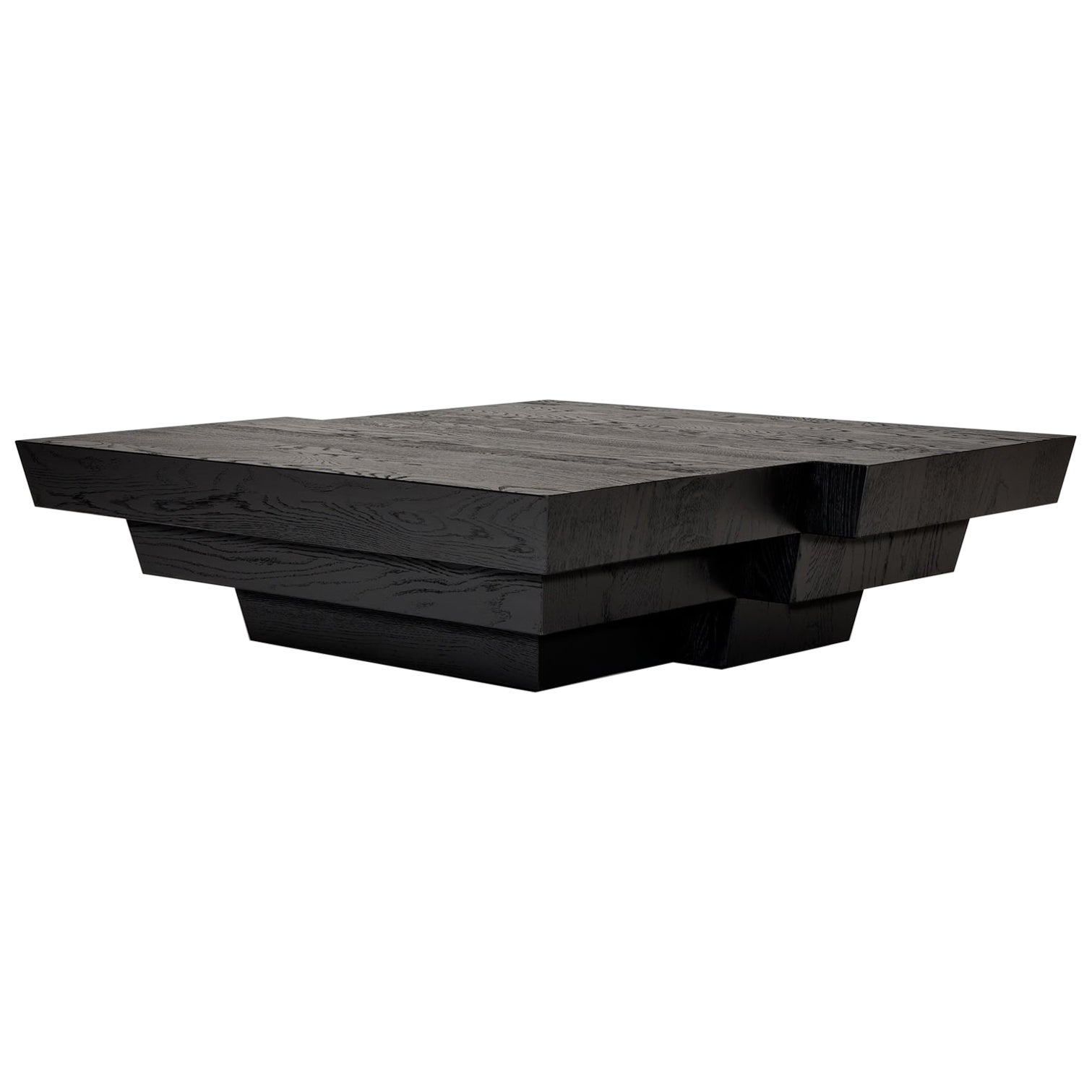 Coffee Table - Brutalist - Customizable - Solid Oak - Taes by Mokko For Sale